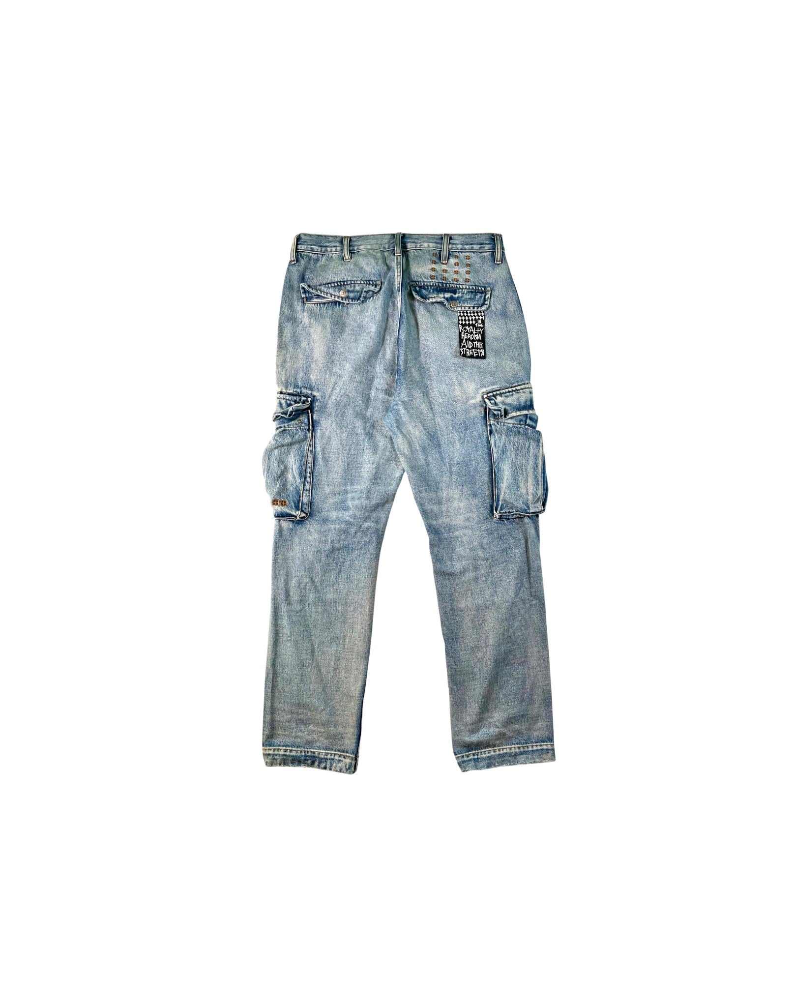 Ksubi Denim Light Wash Cargo Pants