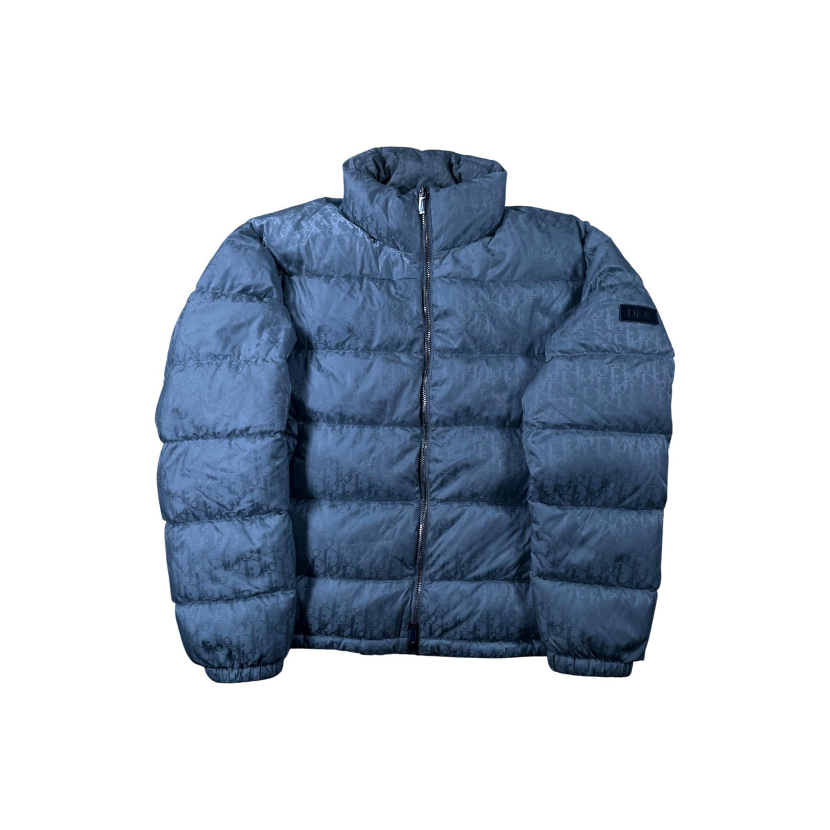 Dior Oblique Monogram Silver Puffer Jacket