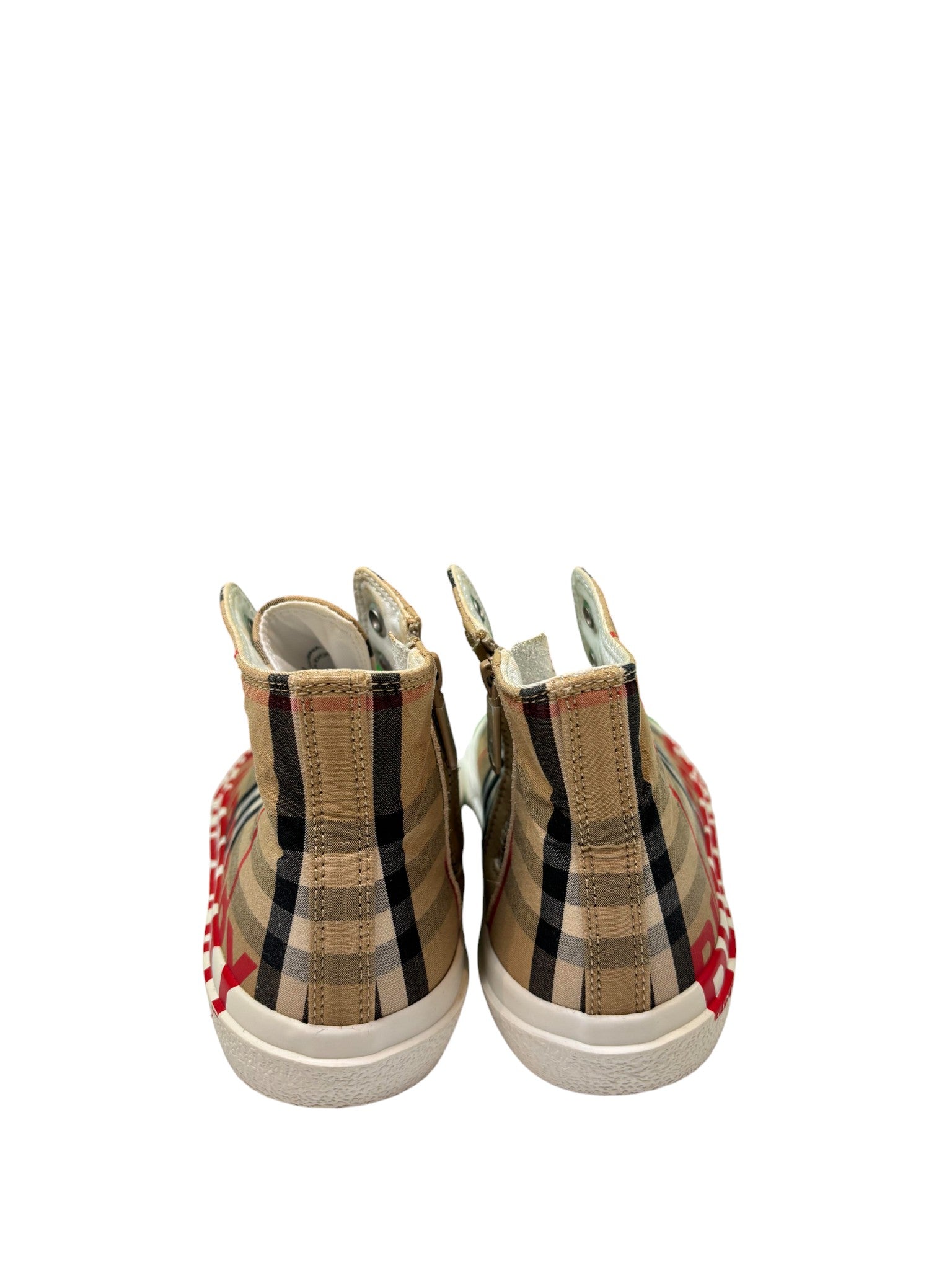 Burberry High Sneaker Red Logo
