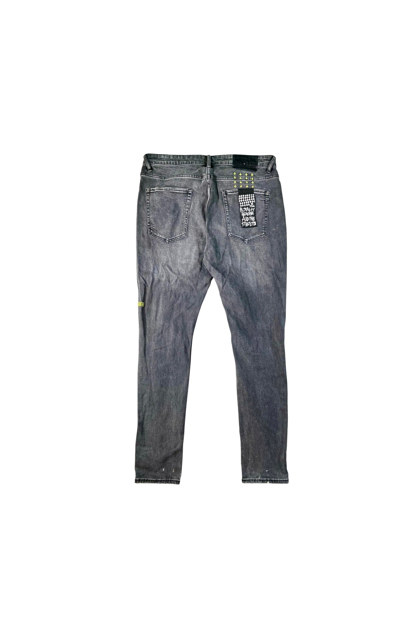 Ksubi Black Wash & Lime Jeans