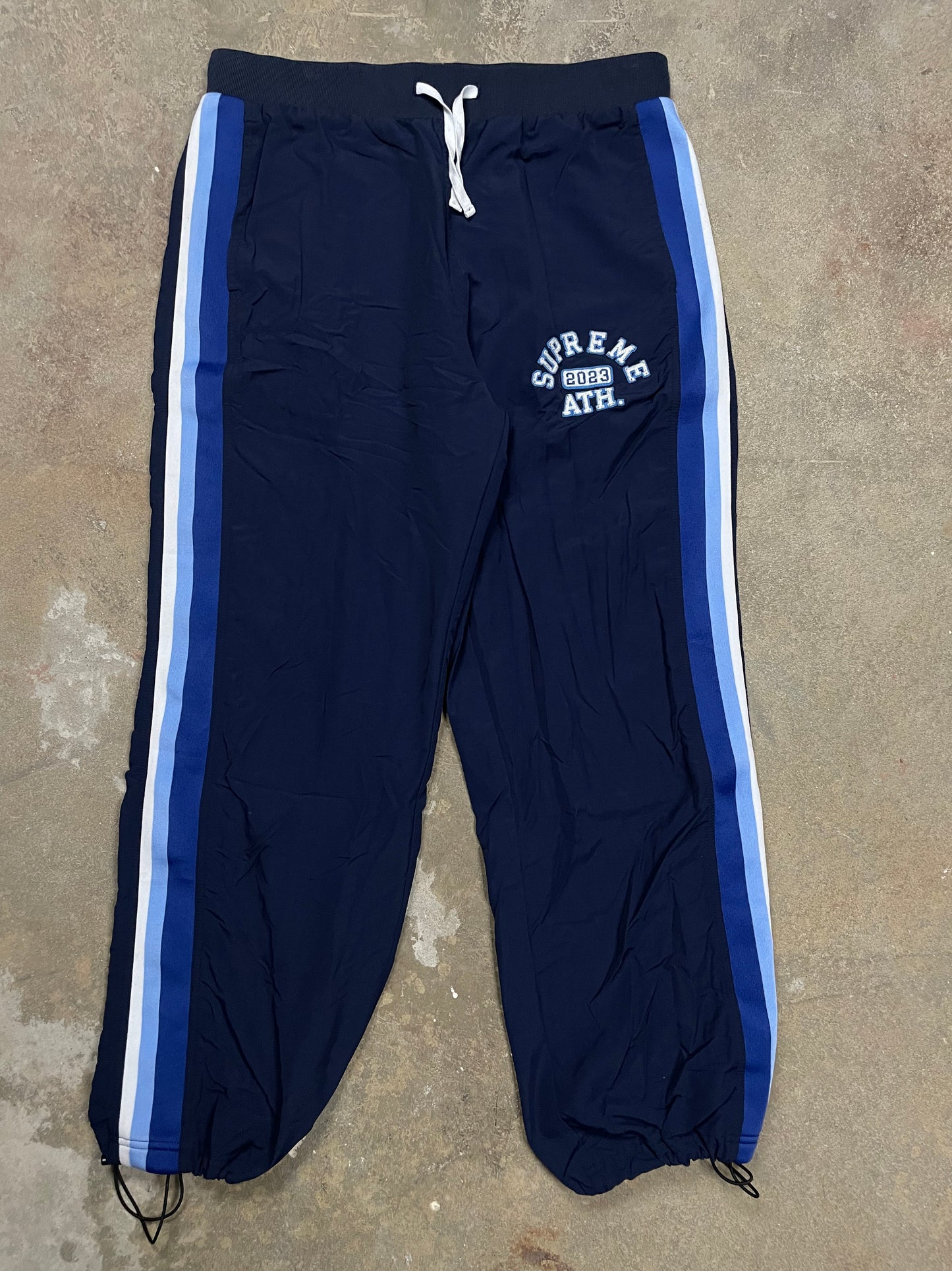 Supreme Track Pants Navy Blue Large Used