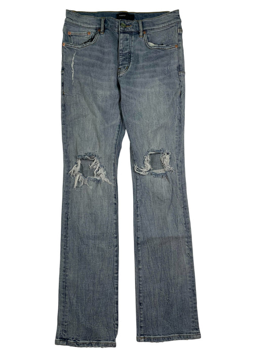Purple Brand Light Wash Knee Rip Jeans