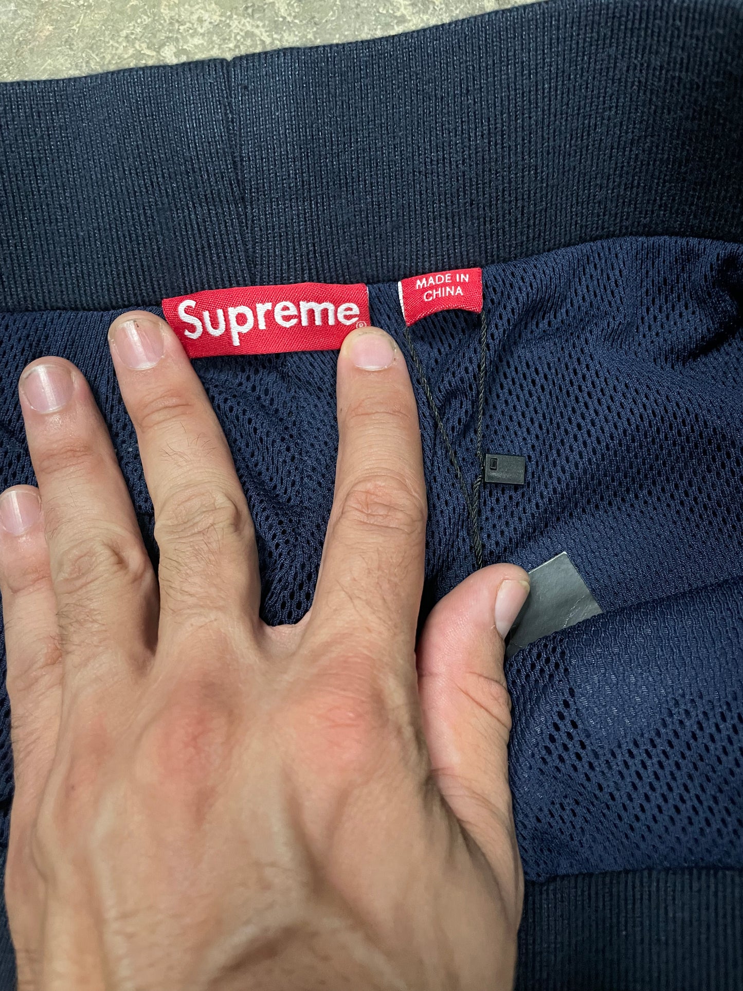 Supreme Track Pants Navy Blue Large Used