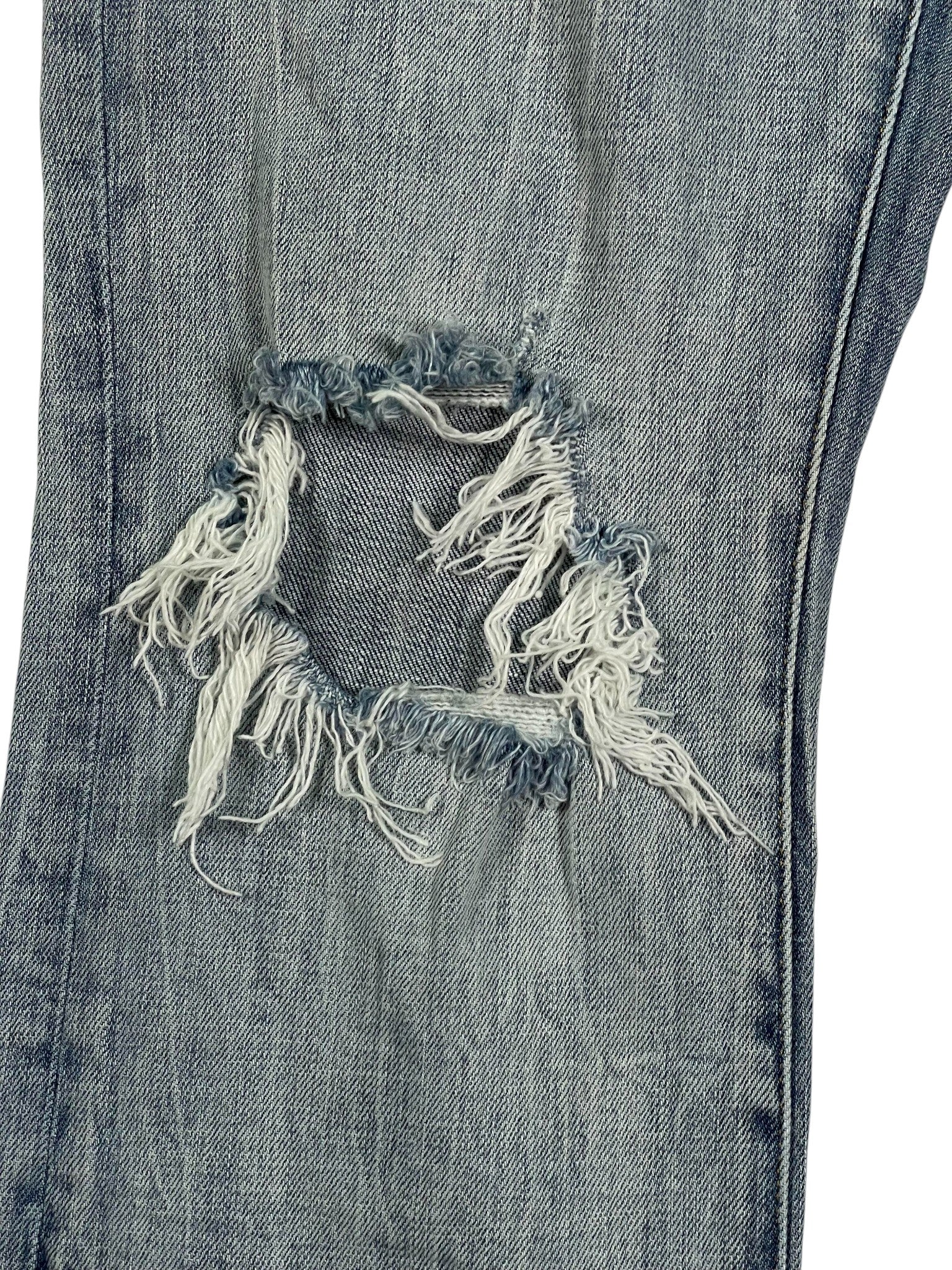 Purple Brand Light Wash Knee Rip Jeans