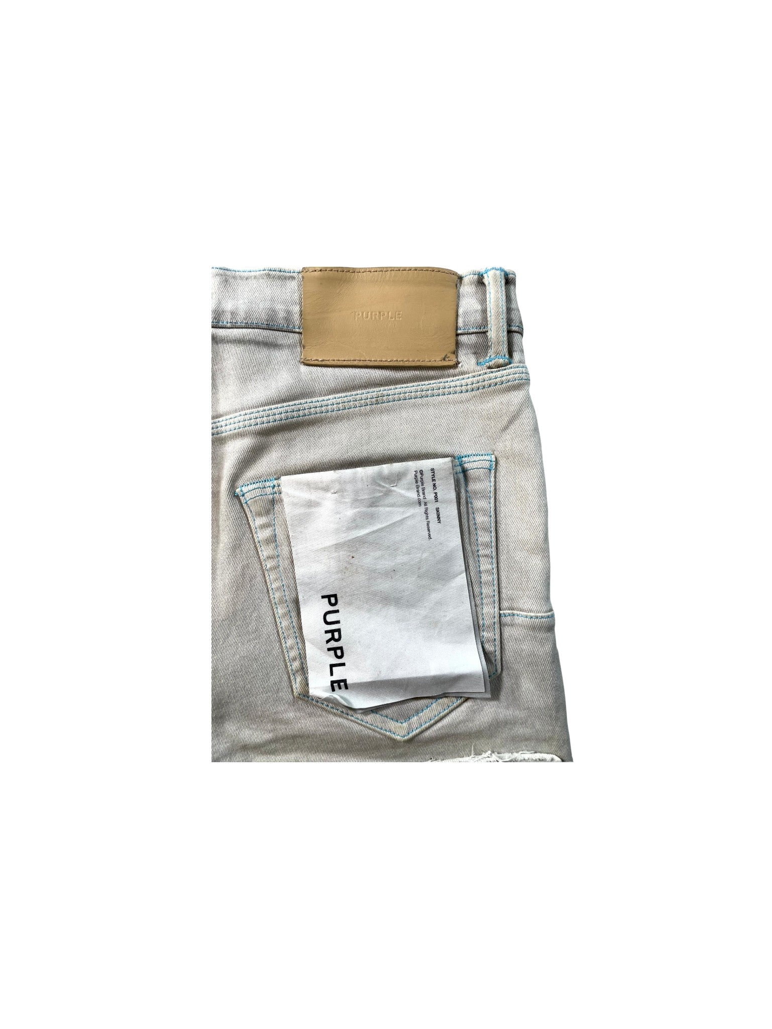 Purple Brand Outline Grey & Blue Jeans