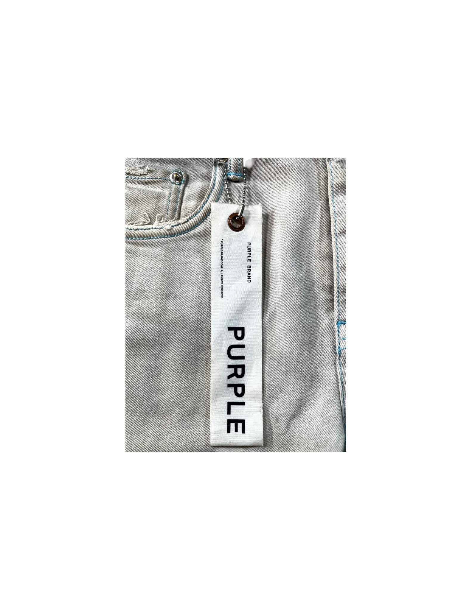 Purple Brand Outline Grey & Blue Jeans
