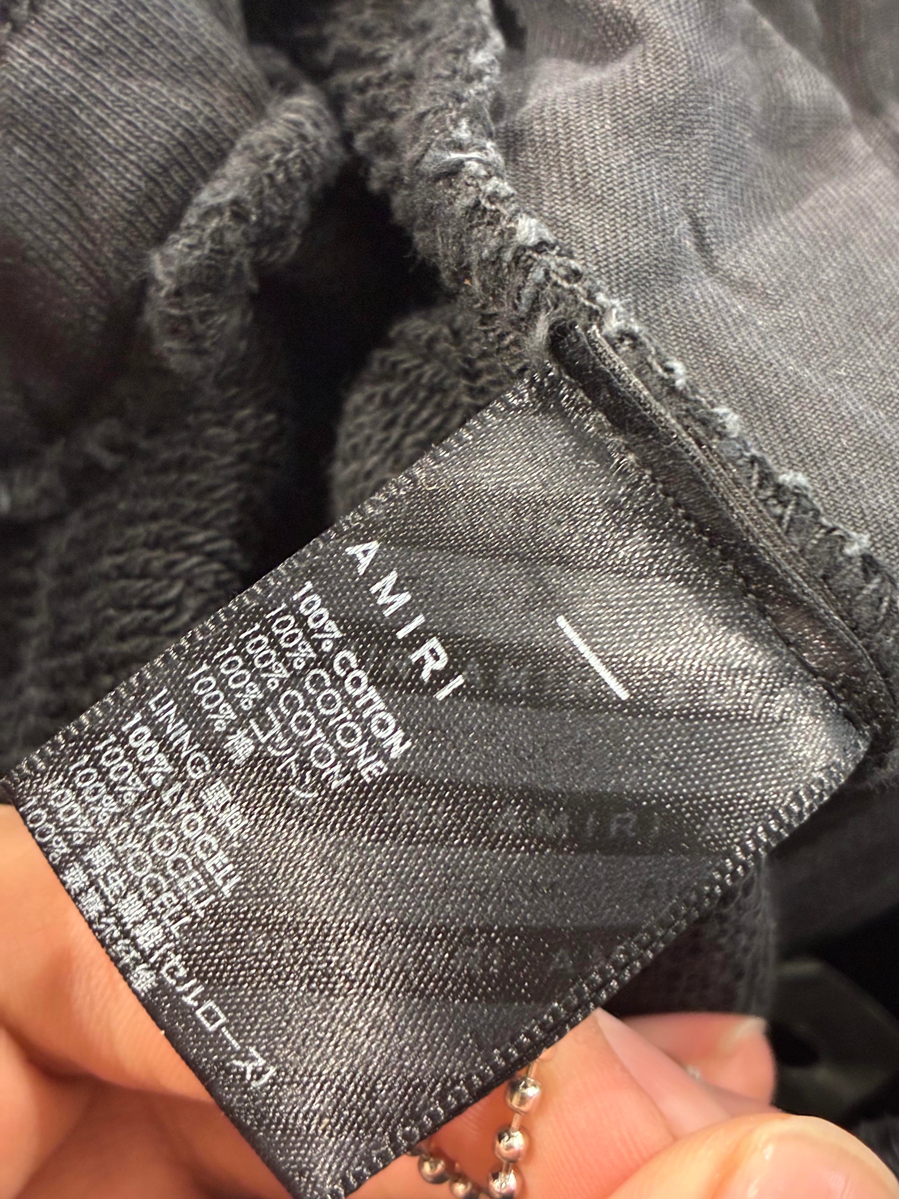 Amiri Yellow Logo Black Track Shorts