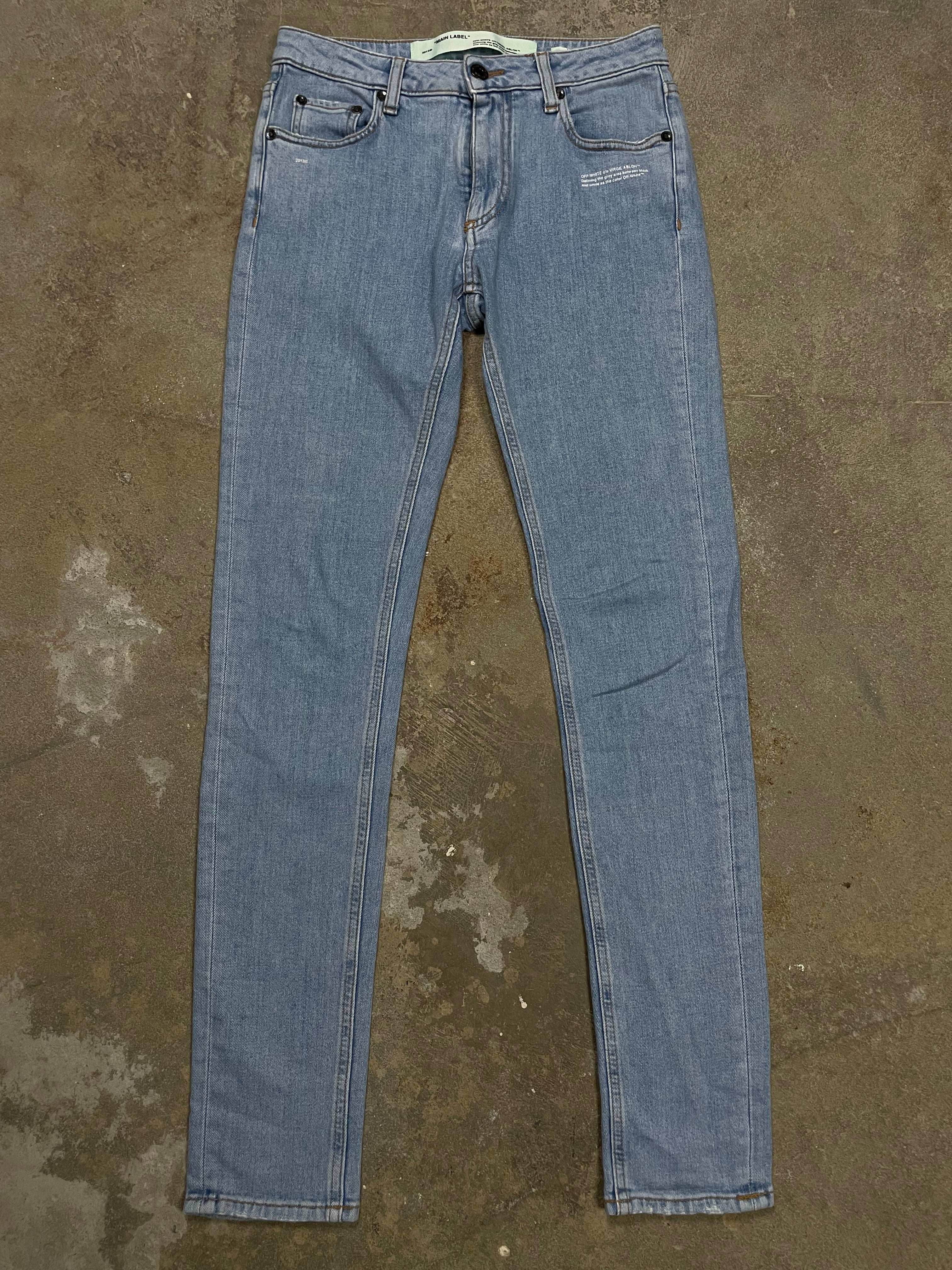 Off-White Jeans Light Wash Baby Blue 26 Used