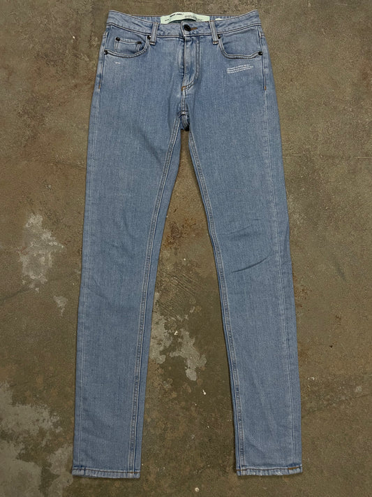 Off-White Jeans Light Wash Baby Blue 26 Used
