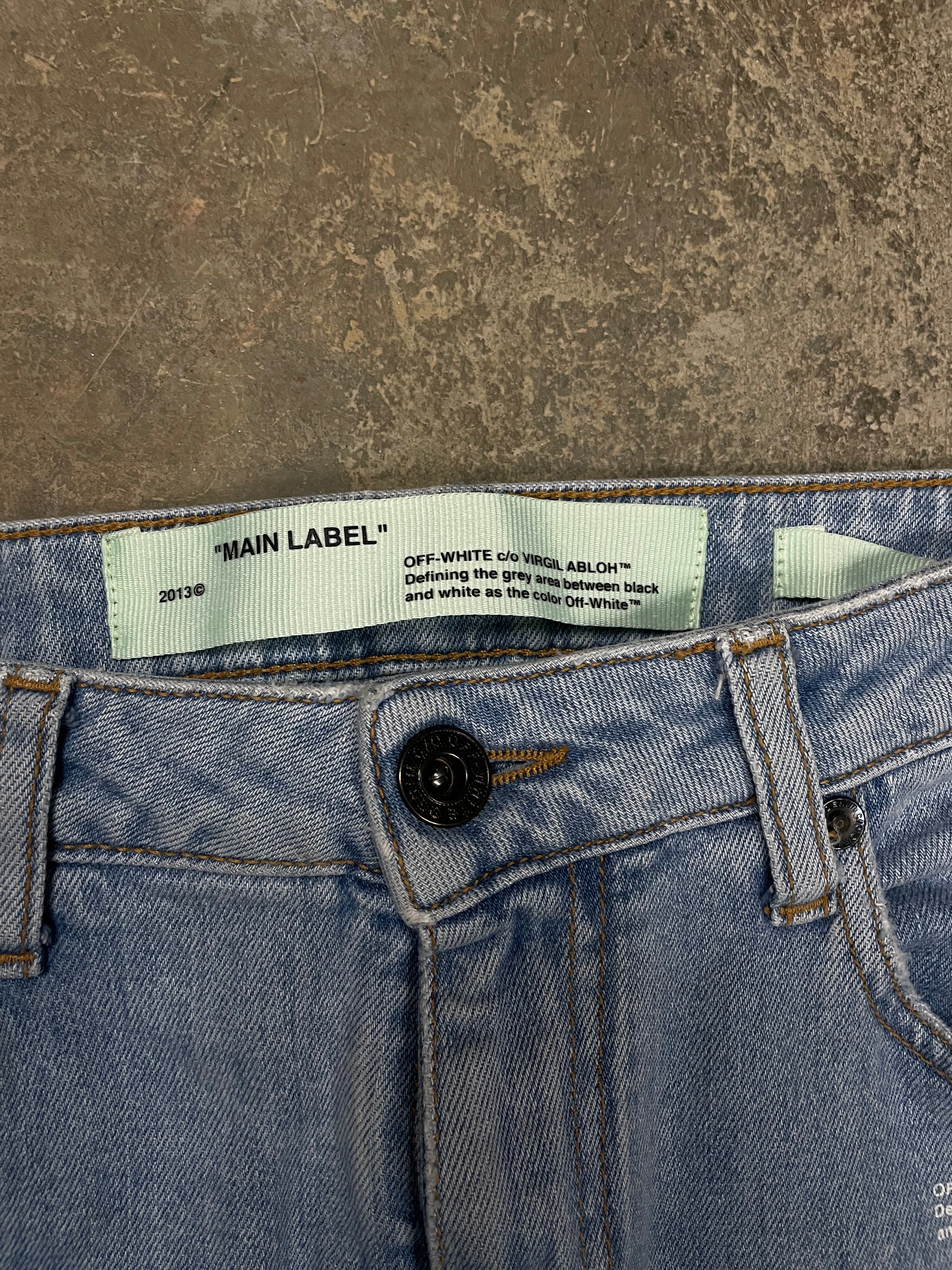 Off-White Jeans Light Wash Baby Blue 26 Used