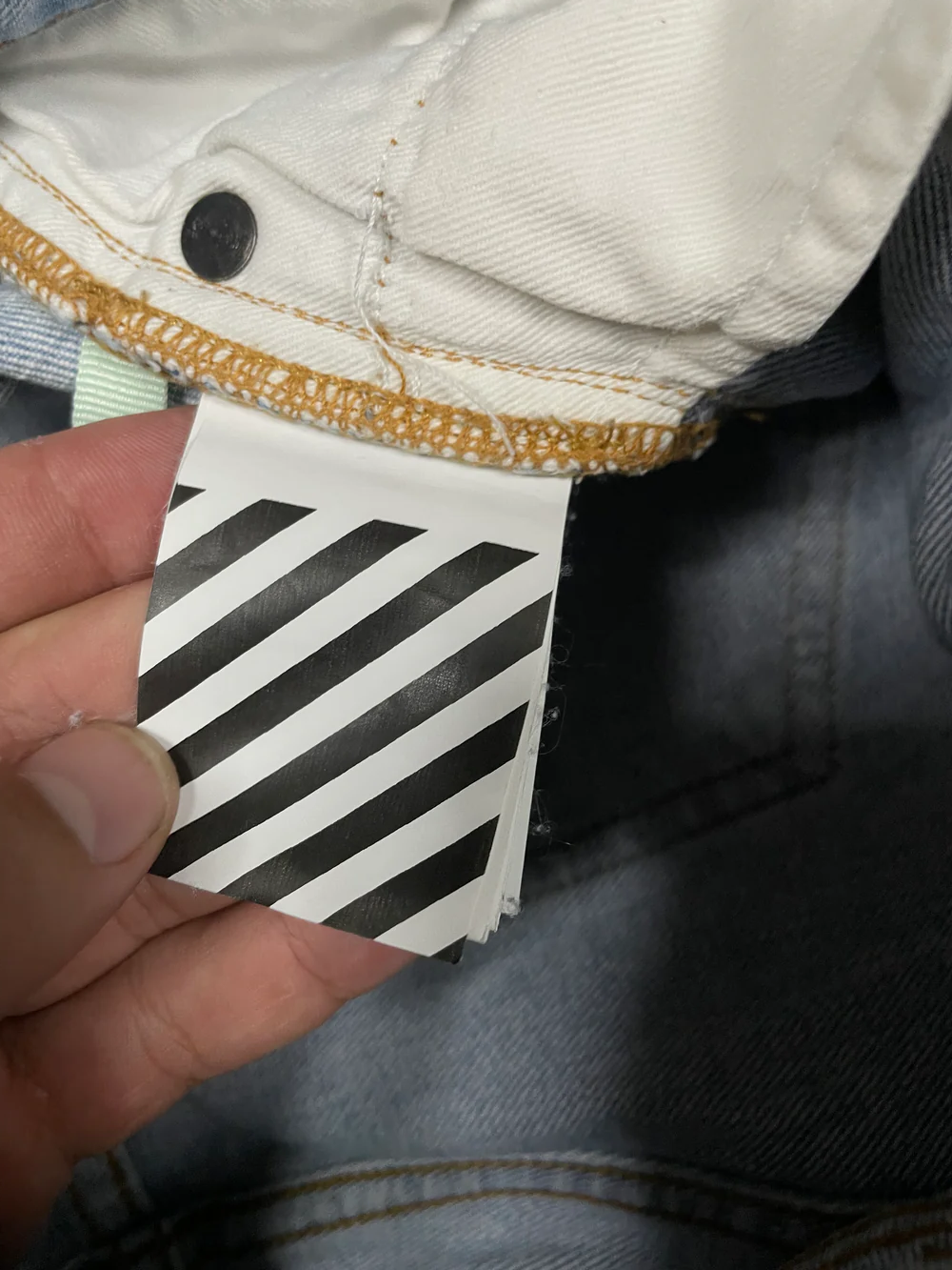 Off-White Light Wash & Baby Blue Jeans