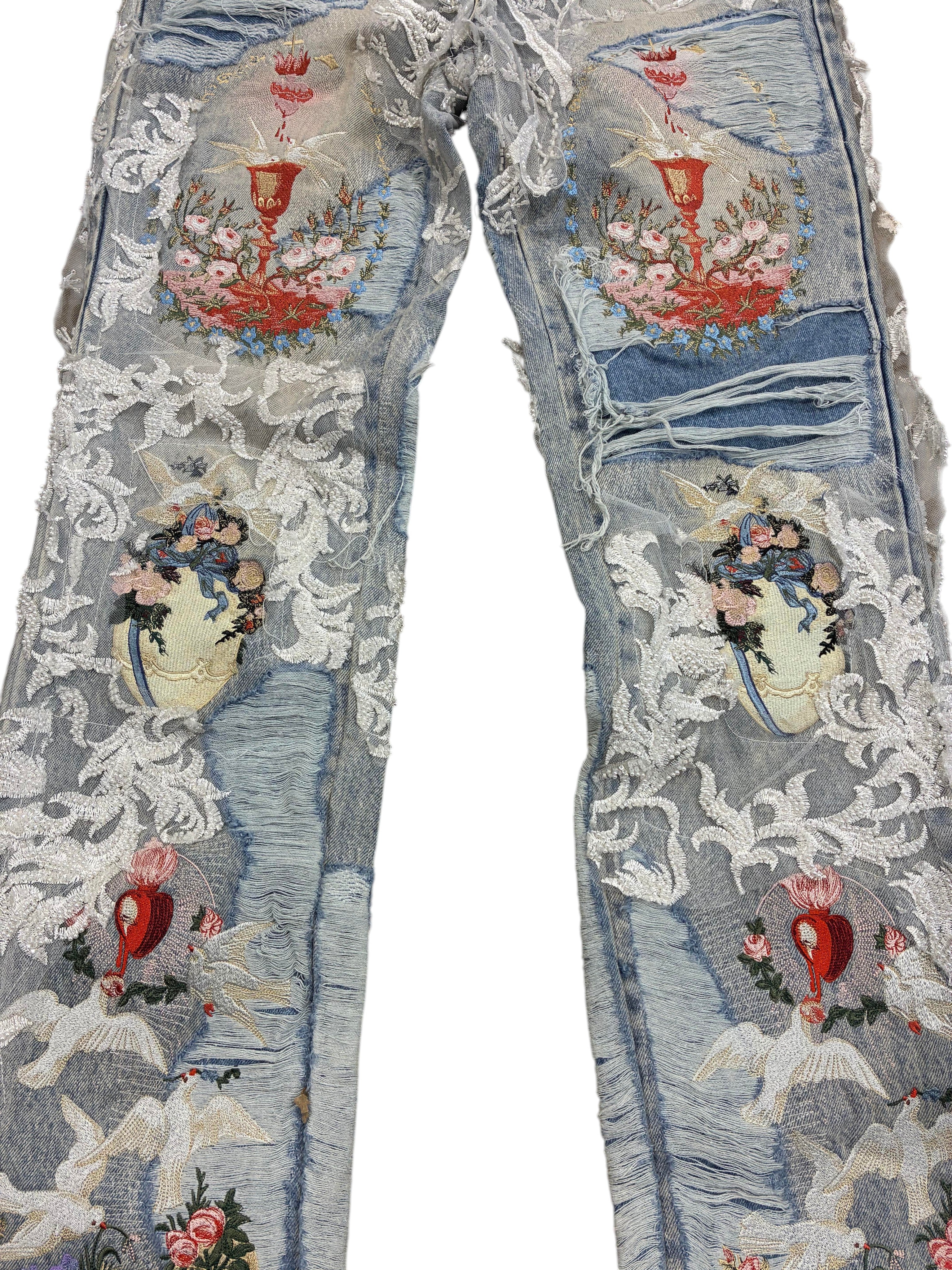 WDW 'Chalice Flame' Red Denim Jeans