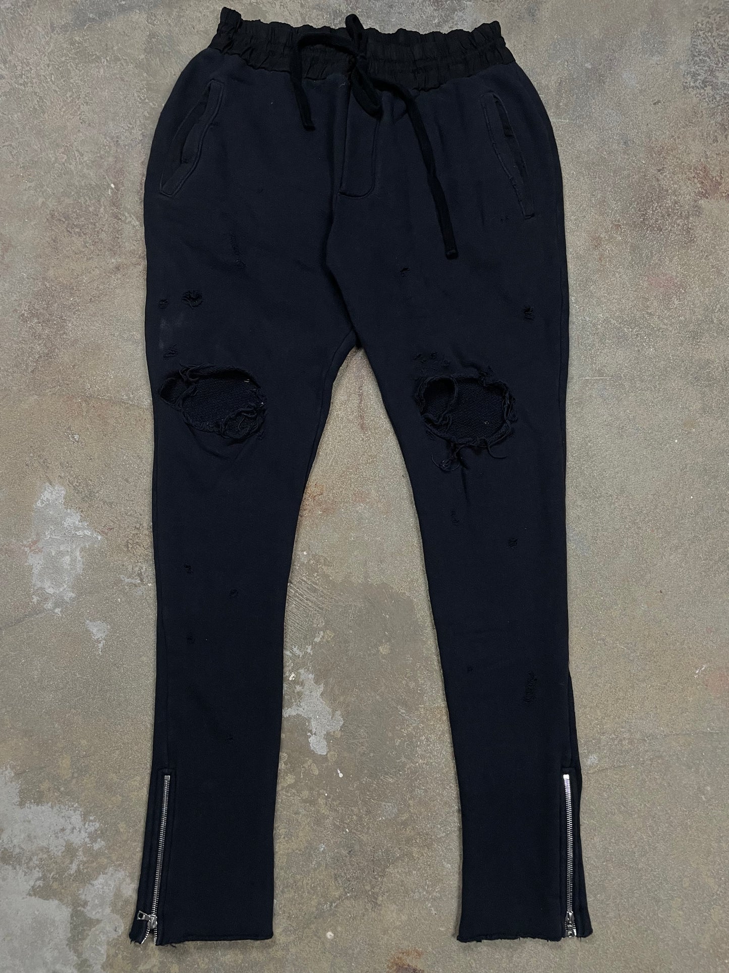 Amiri Sweats Black Distressed Used XL