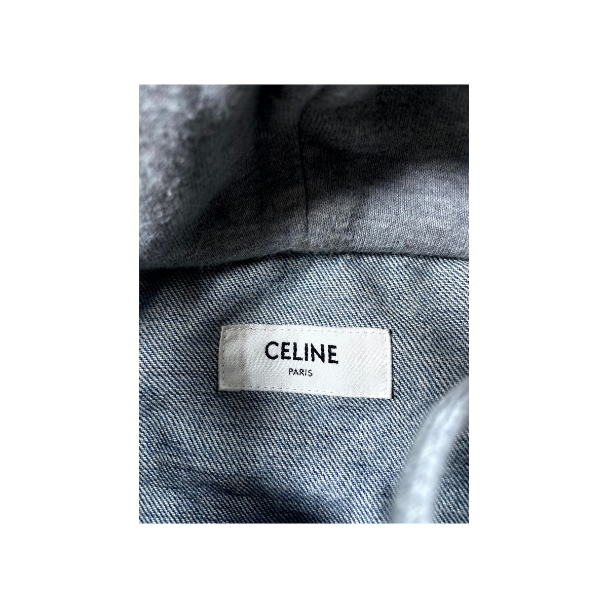 Celine Hoodie Grey Denim Jacket