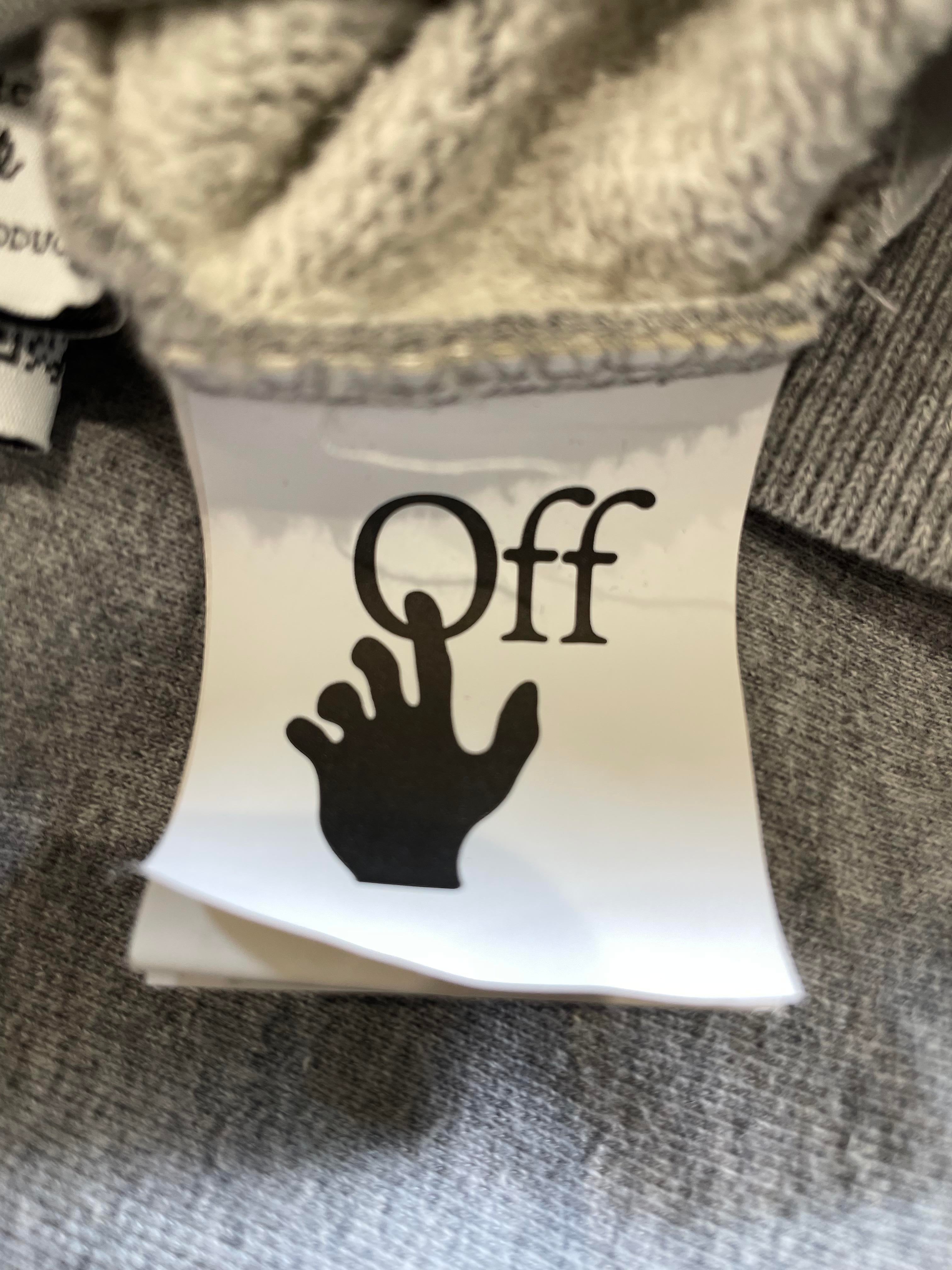 Off White Liquid Arrows Grey & Blue Hoodie