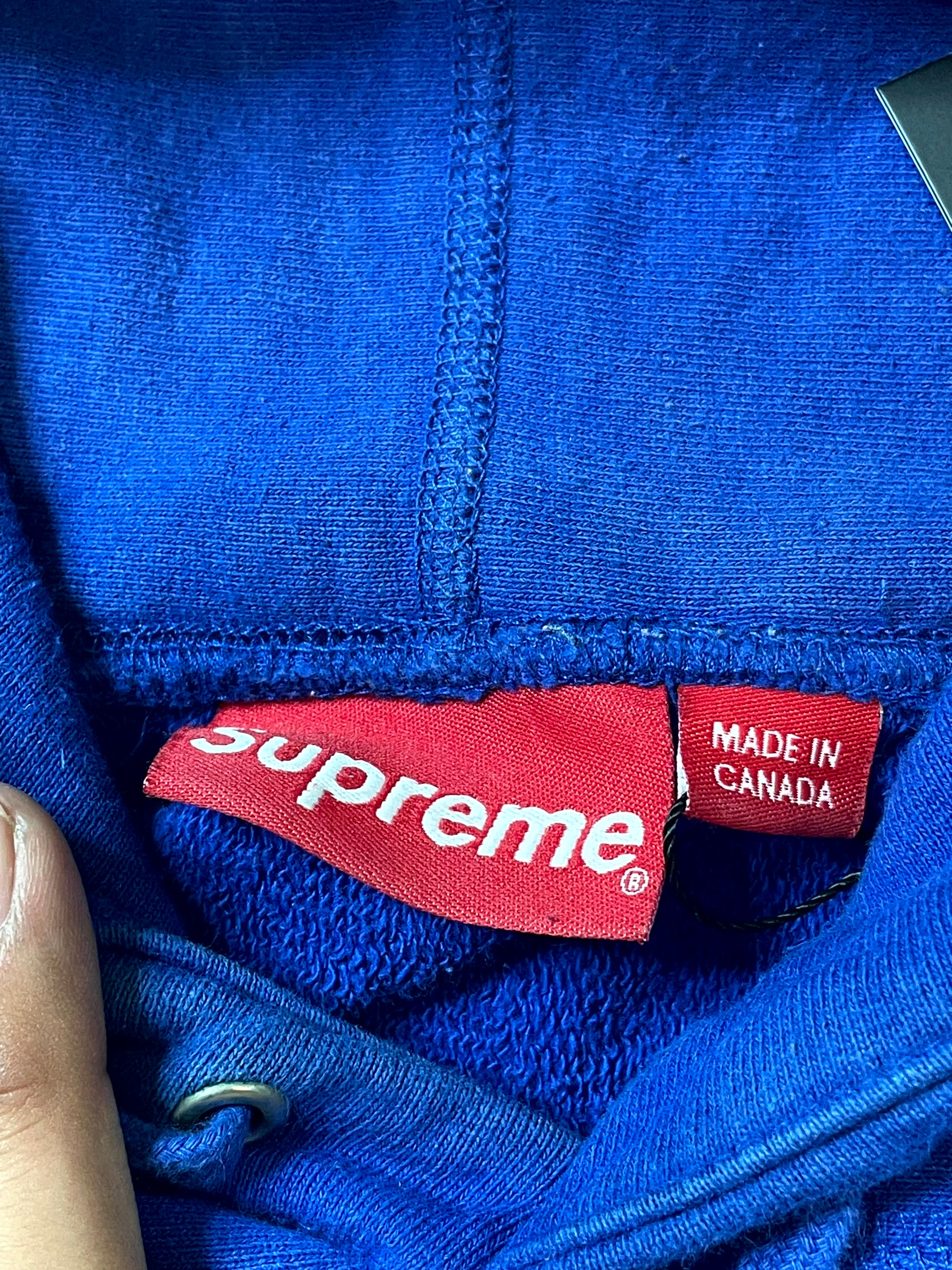 Supreme Classic Logo Blue Hoodie