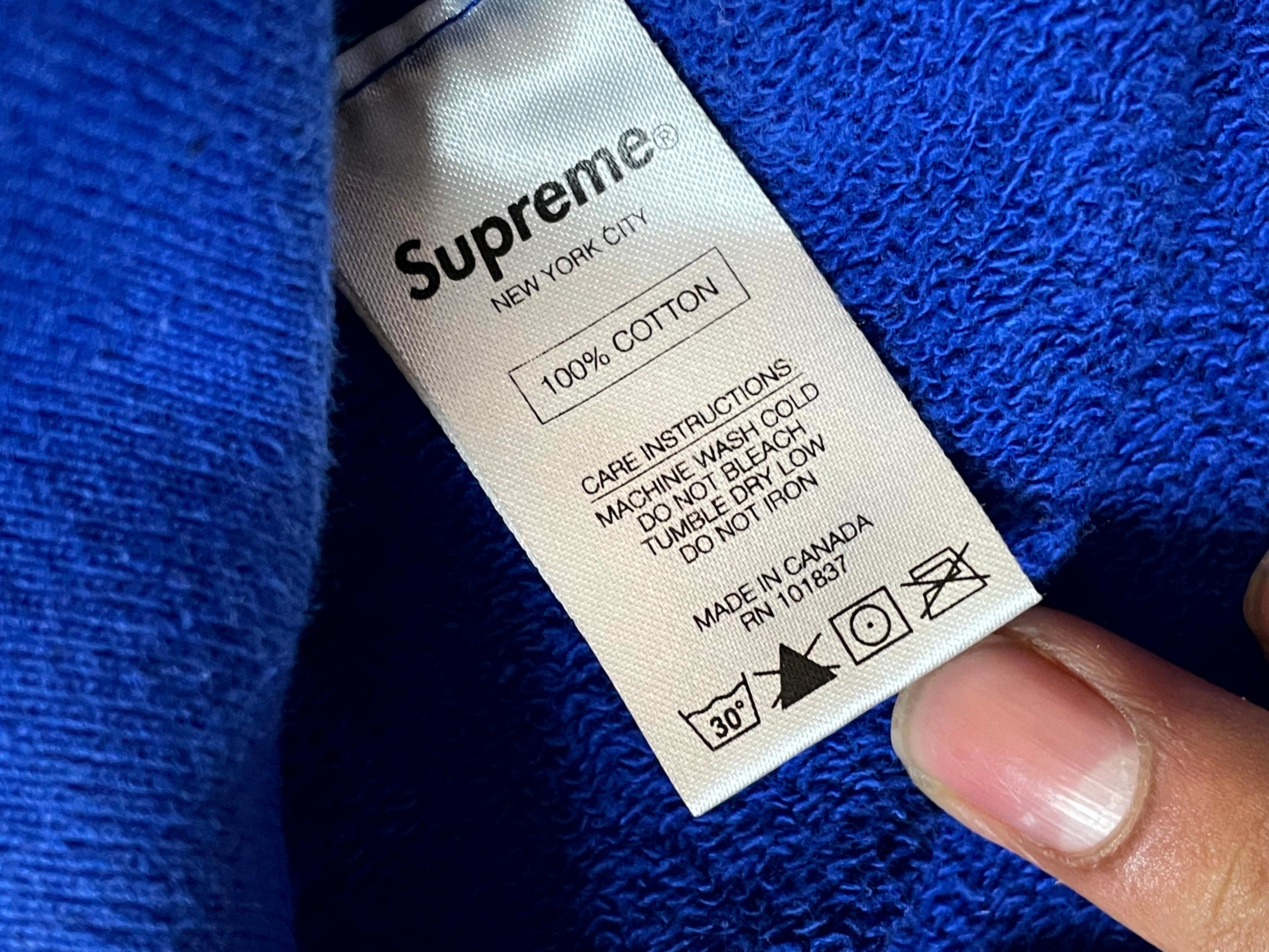 Supreme Classic Logo Blue Hoodie