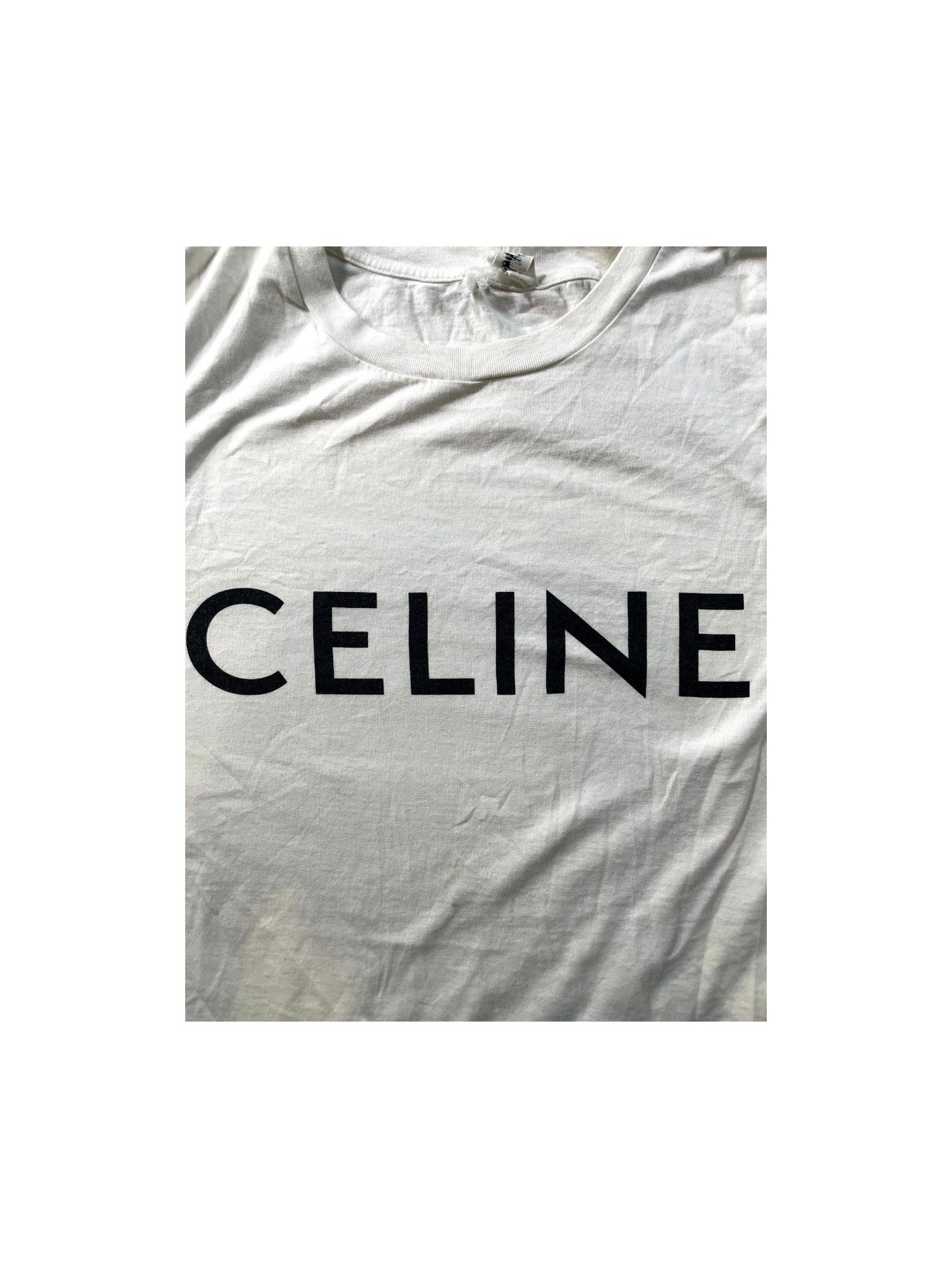 Celine Spellout White & Black Tee