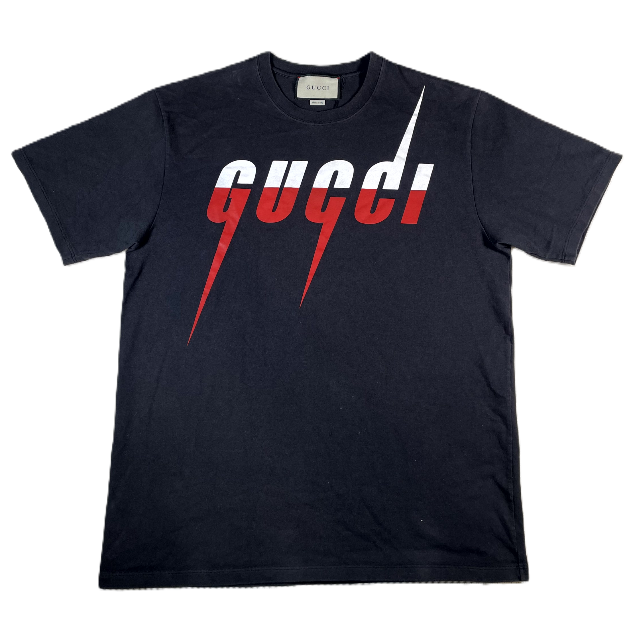 Gucci Logo Black, Red & White Tee