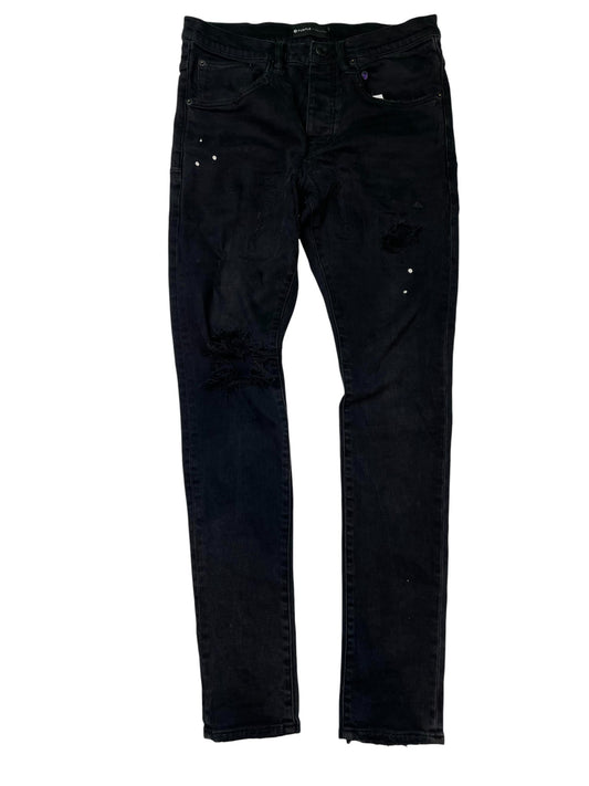 Purple Brand Black Paint Splatter Jeans