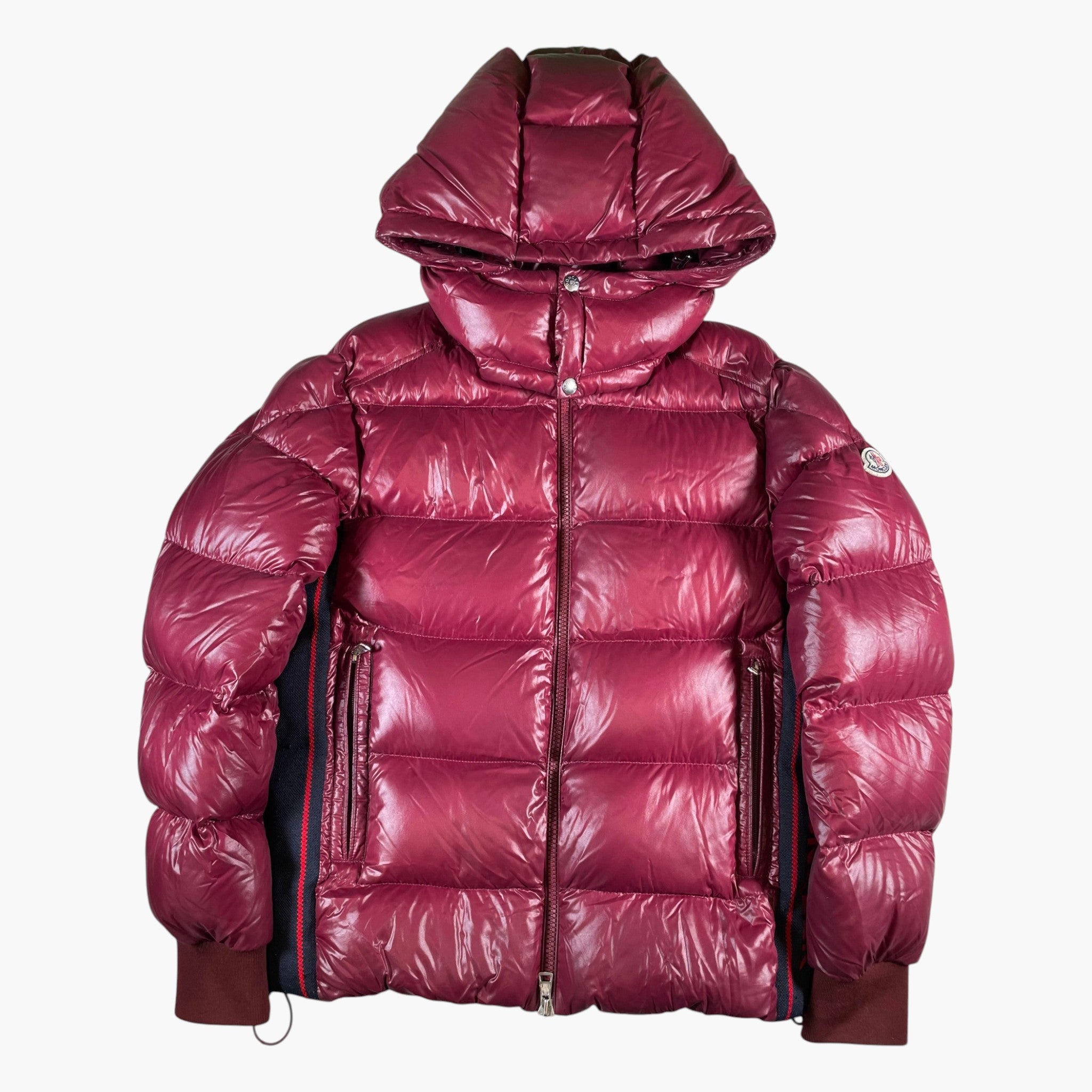 Moncler Lunetiere Burgundy Puffer Jacket