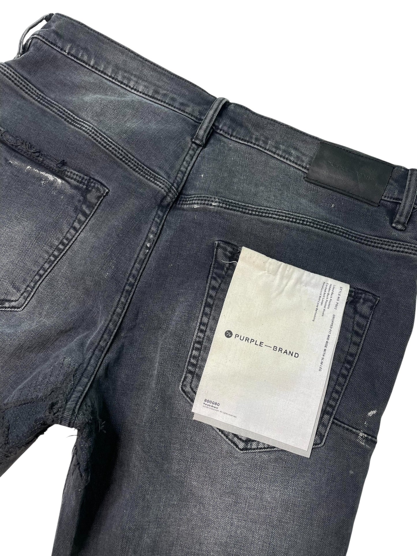 Purple Brand Stitches Grey Jeans