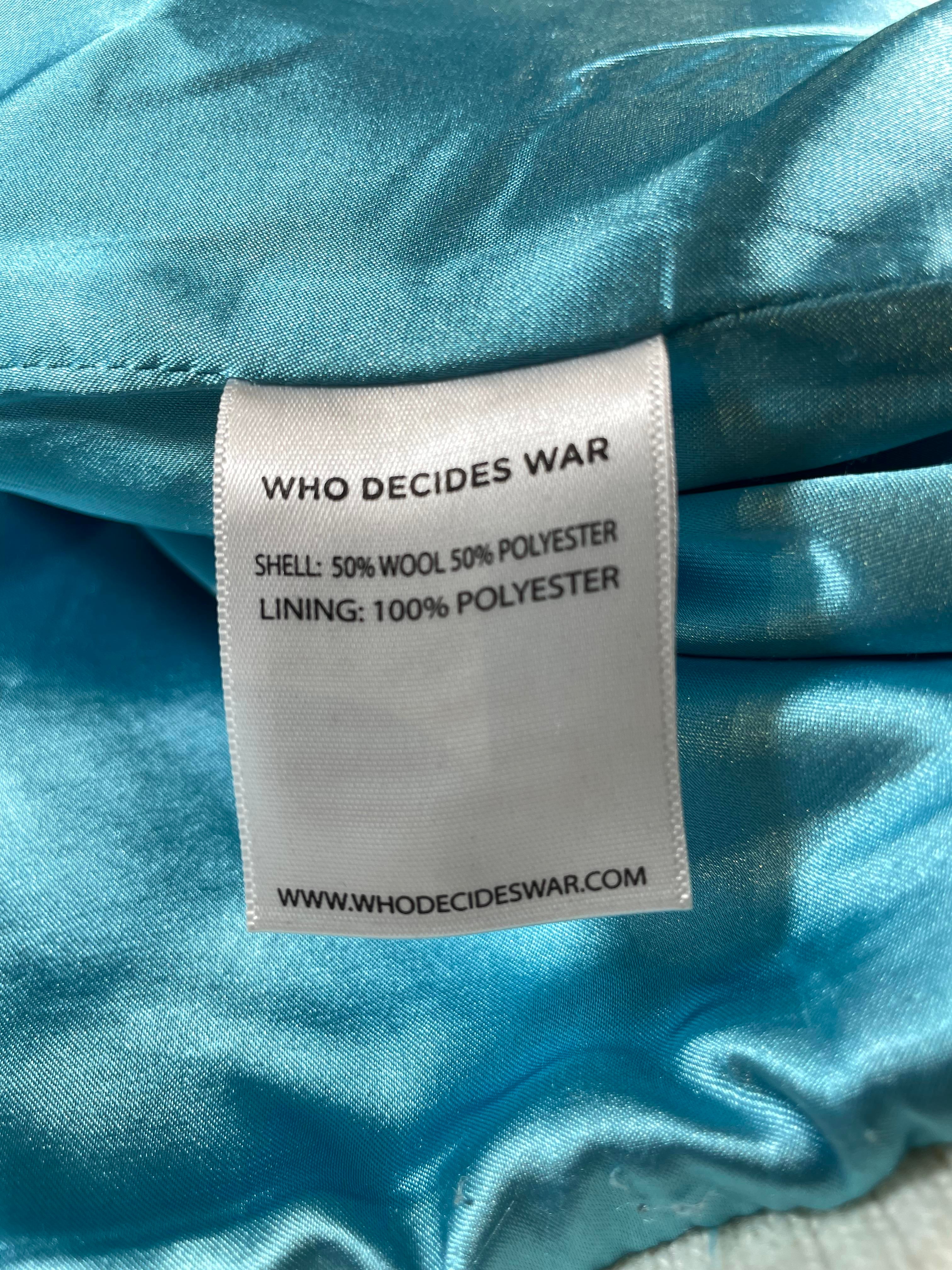 Who Decides War Stained Glass Baby Blue Varsity Jacket
