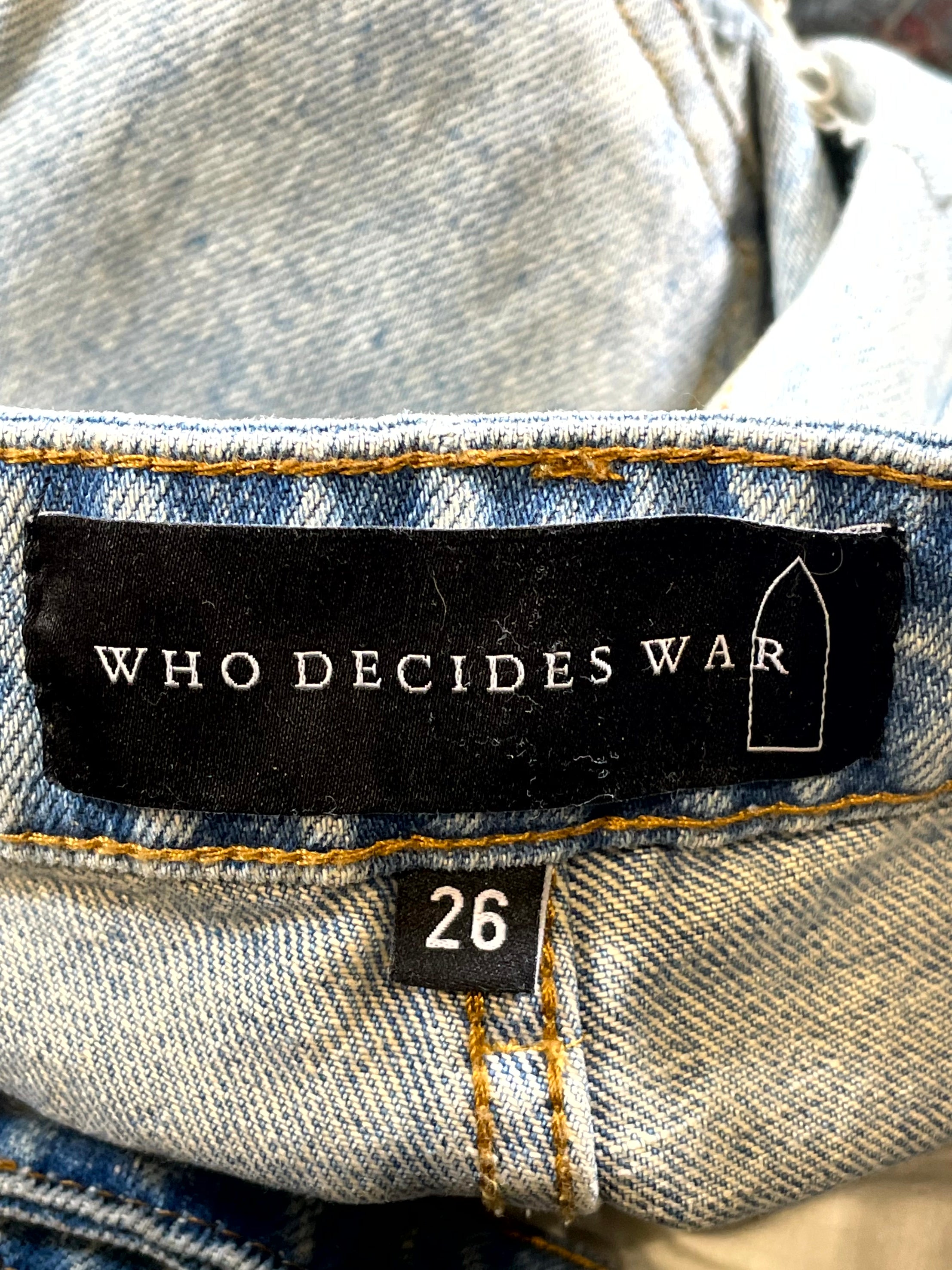 Who Decides War Side Embroidery Denim Multicolor Jeans