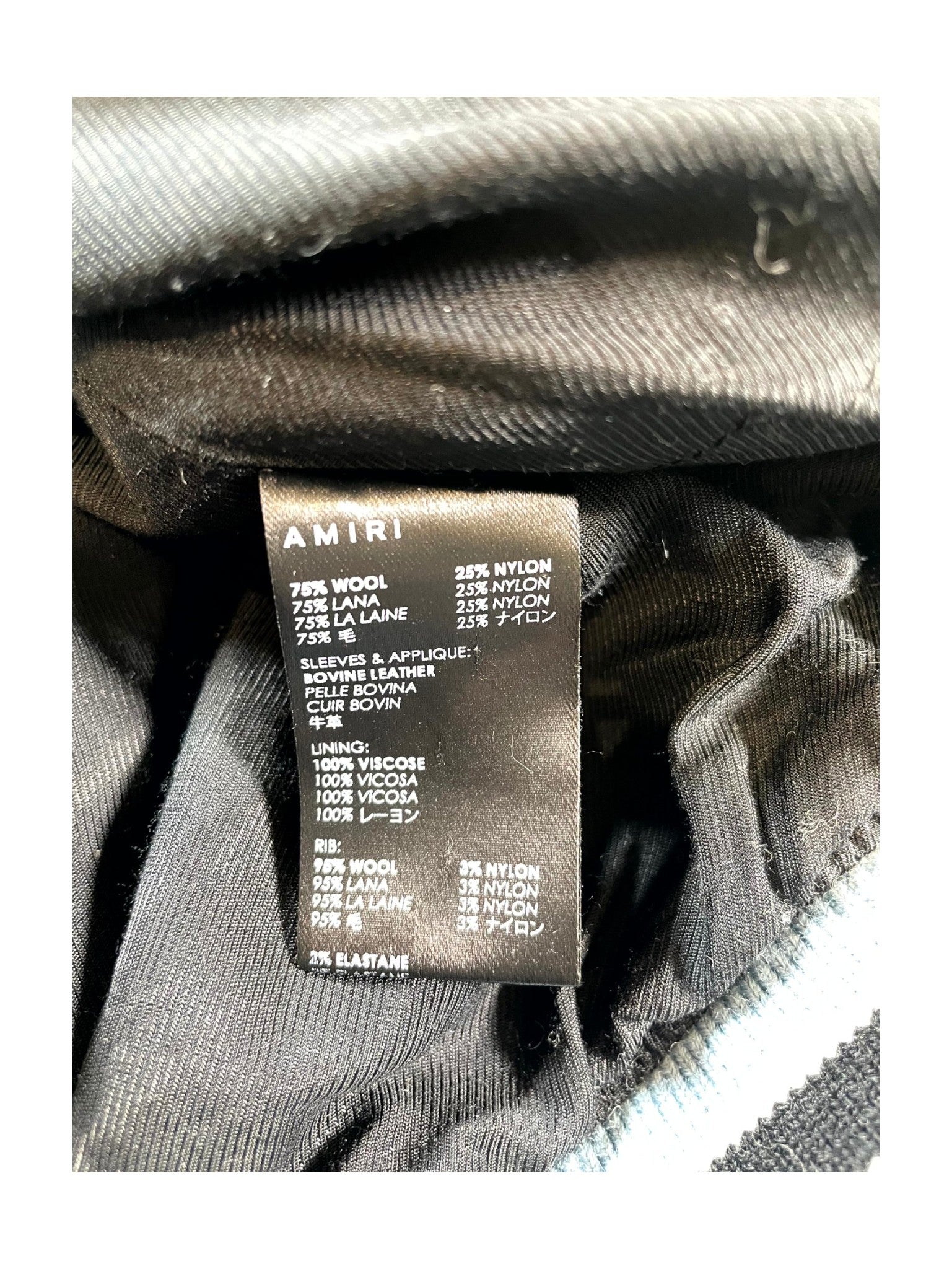 Amiri "Bone Varsity" Baby Blue Jacket