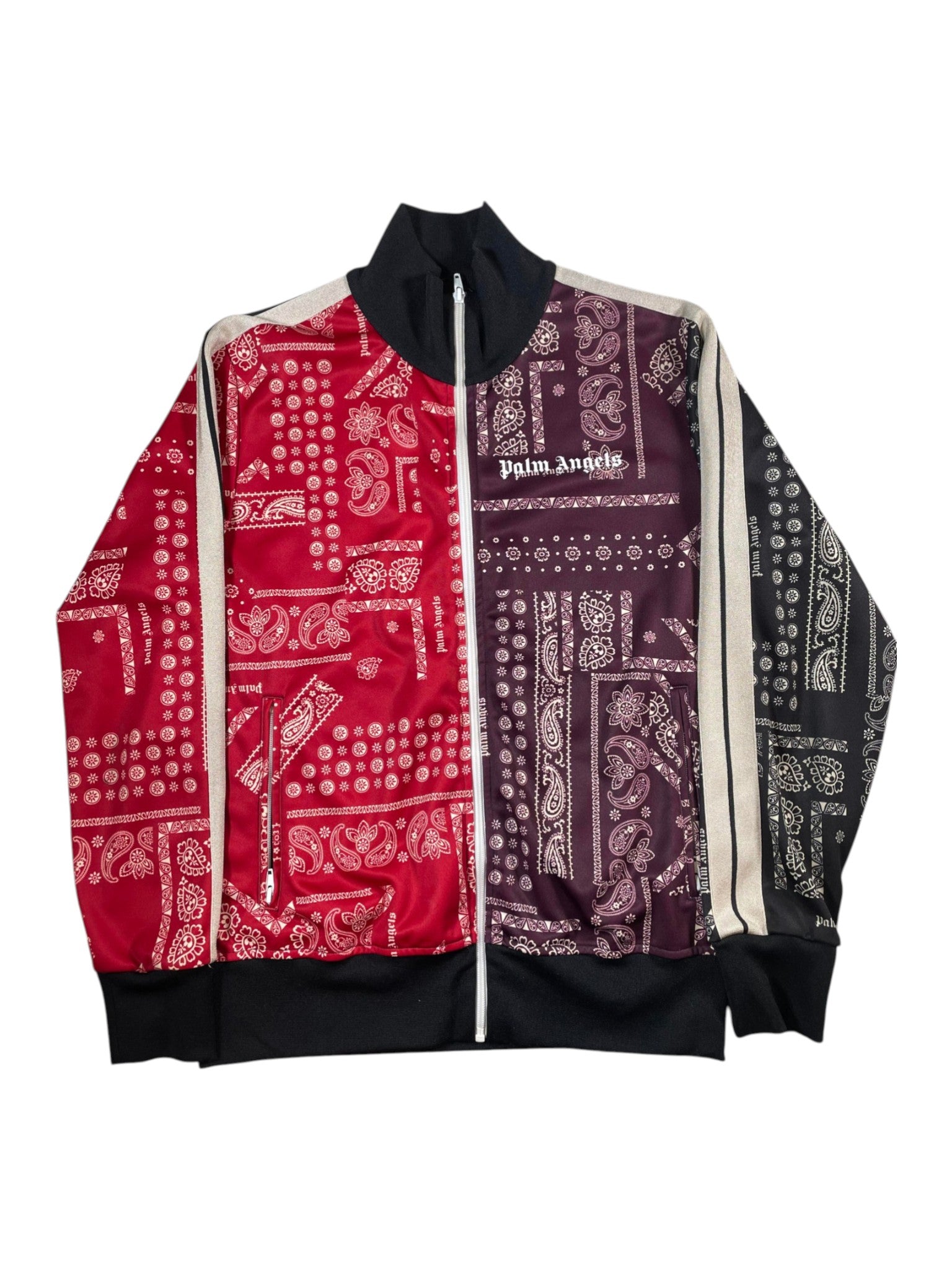 Palm Angels Multi Paisley Track Black Jacket