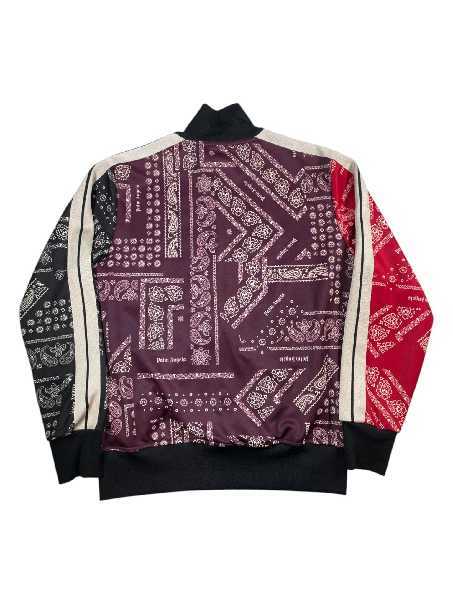 Palm Angels Multi Paisley Track Black Jacket
