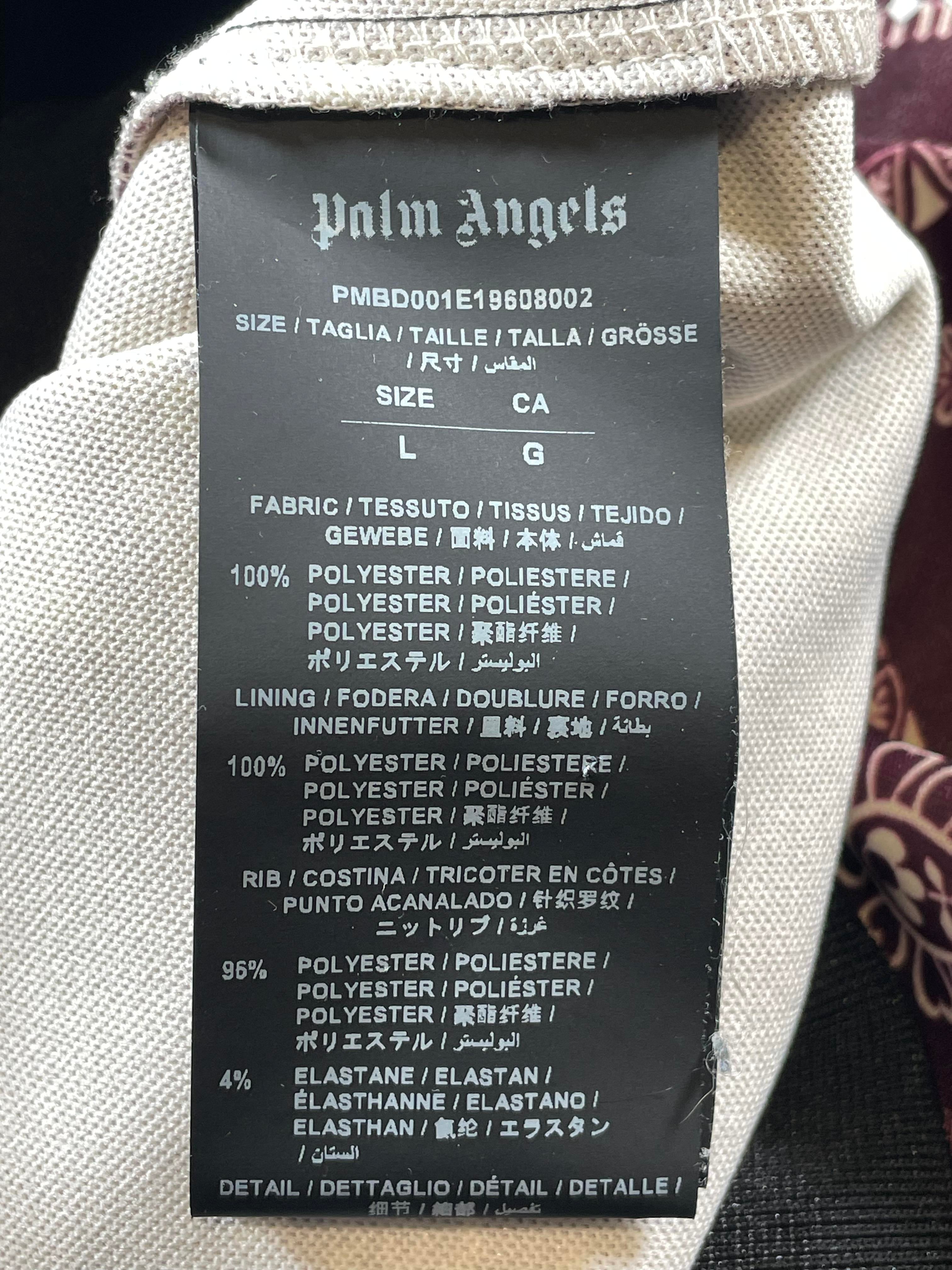 Palm Angels Multi Paisley Track Black Jacket