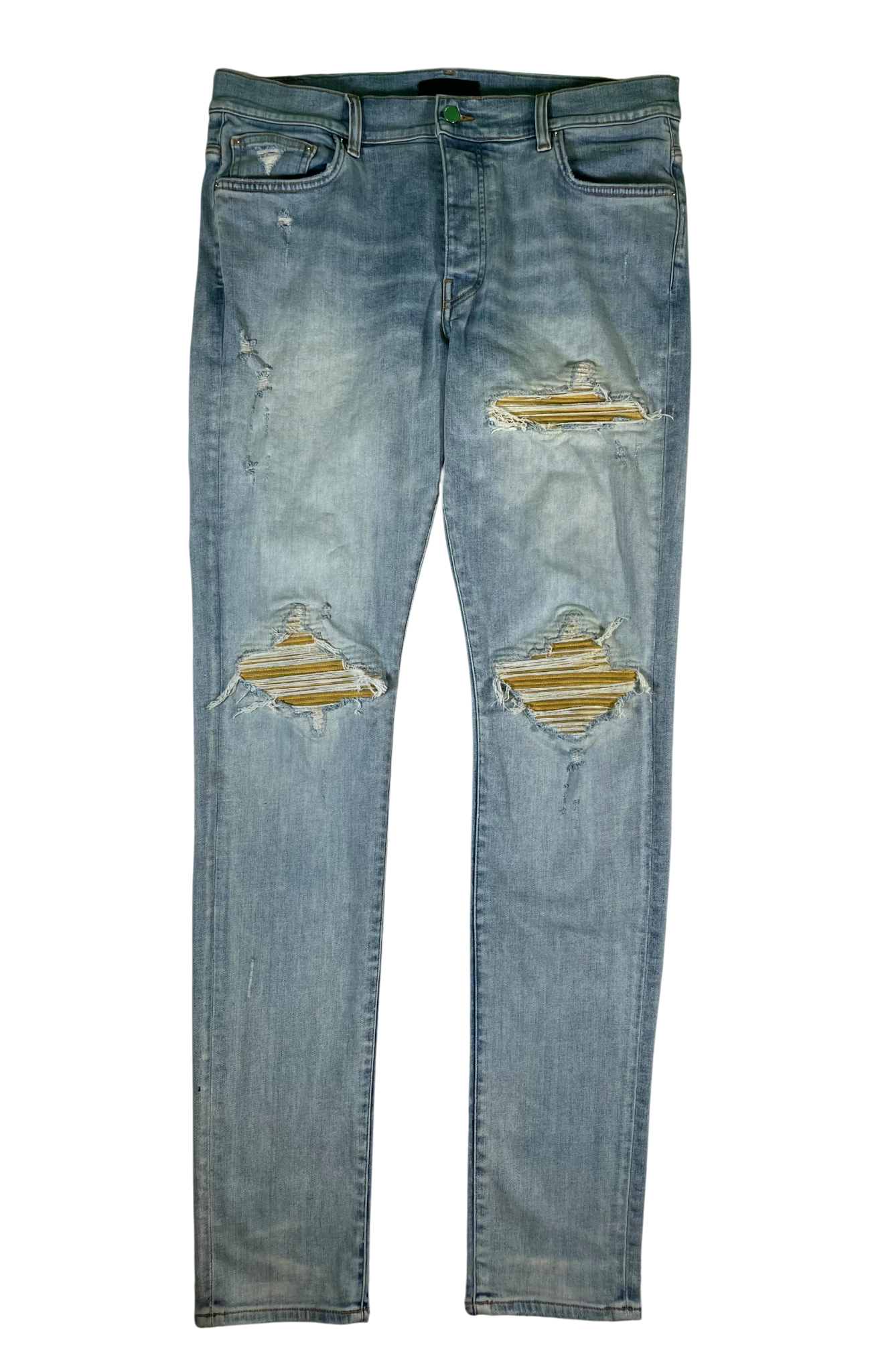 Amiri MX1 Patch Light Wash & Yellow Jeans