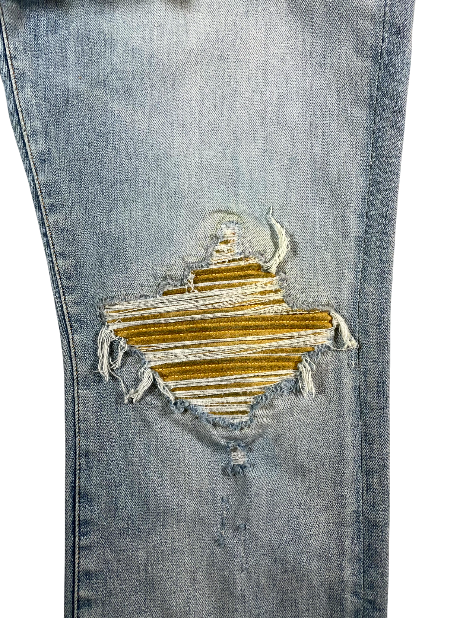 Amiri MX1 Patch Light Wash & Yellow Jeans