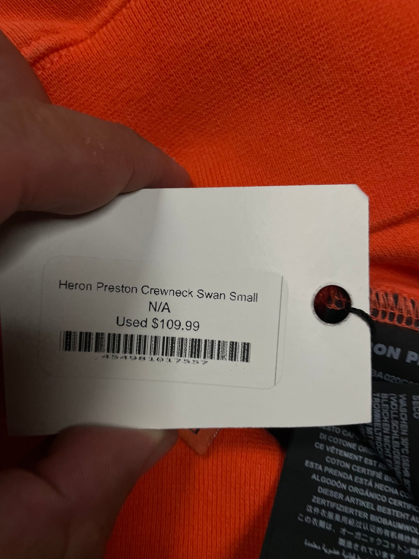 Heron Preston Crewneck Swan Used Small