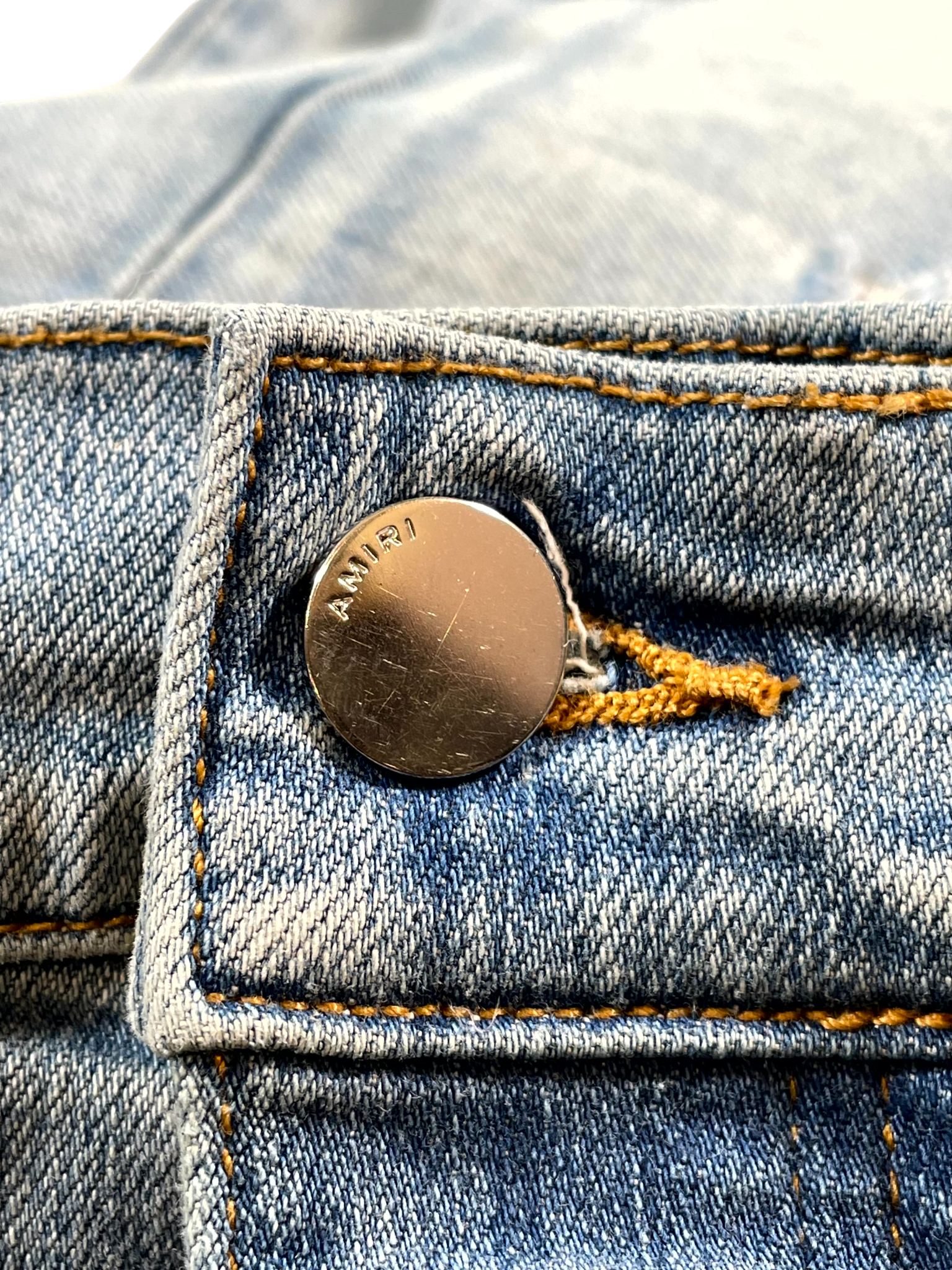 Amiri MX1 Patch Light Wash & Yellow Jeans