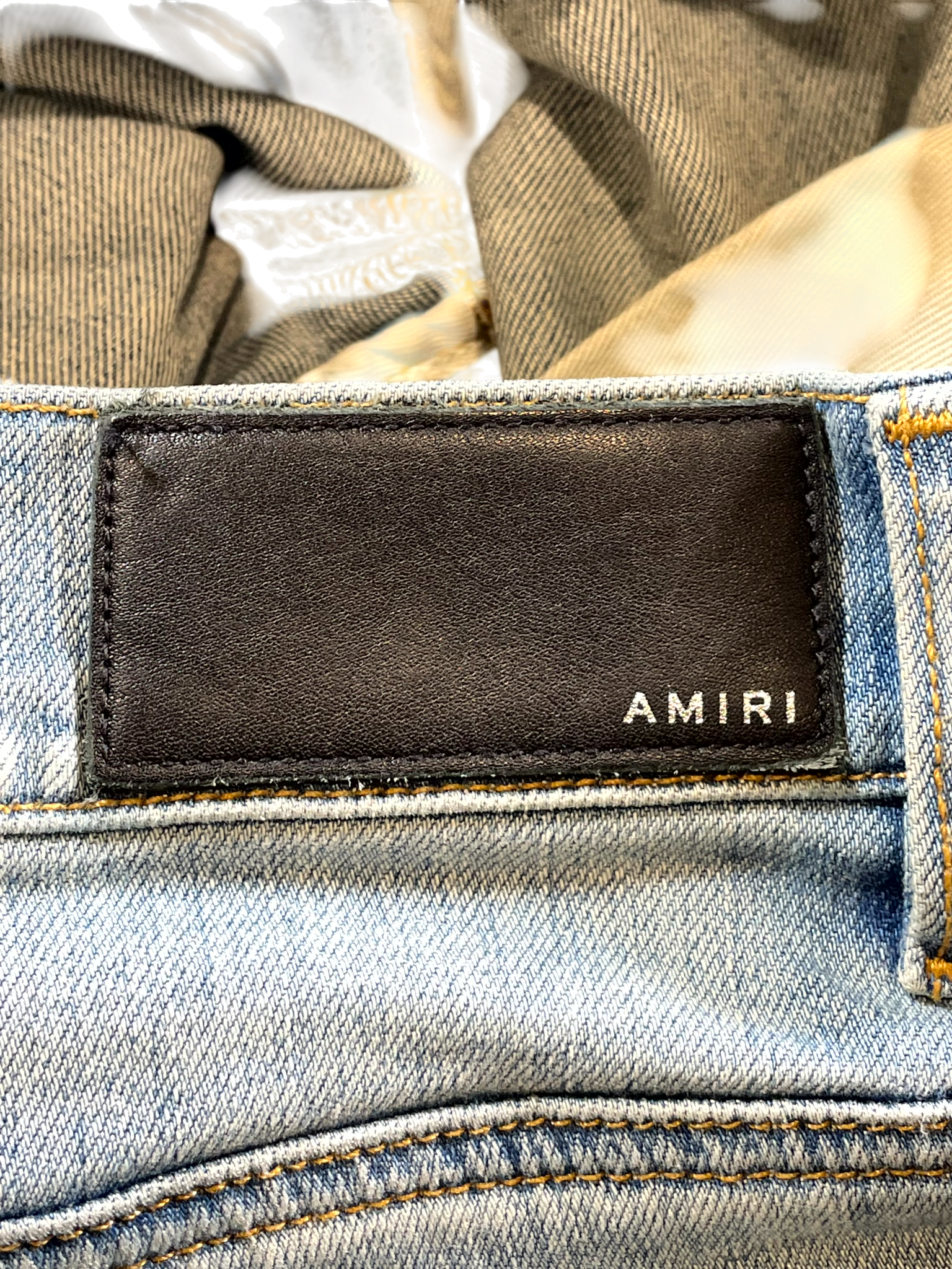 Amiri MX1 Patch Light Wash & Yellow Jeans