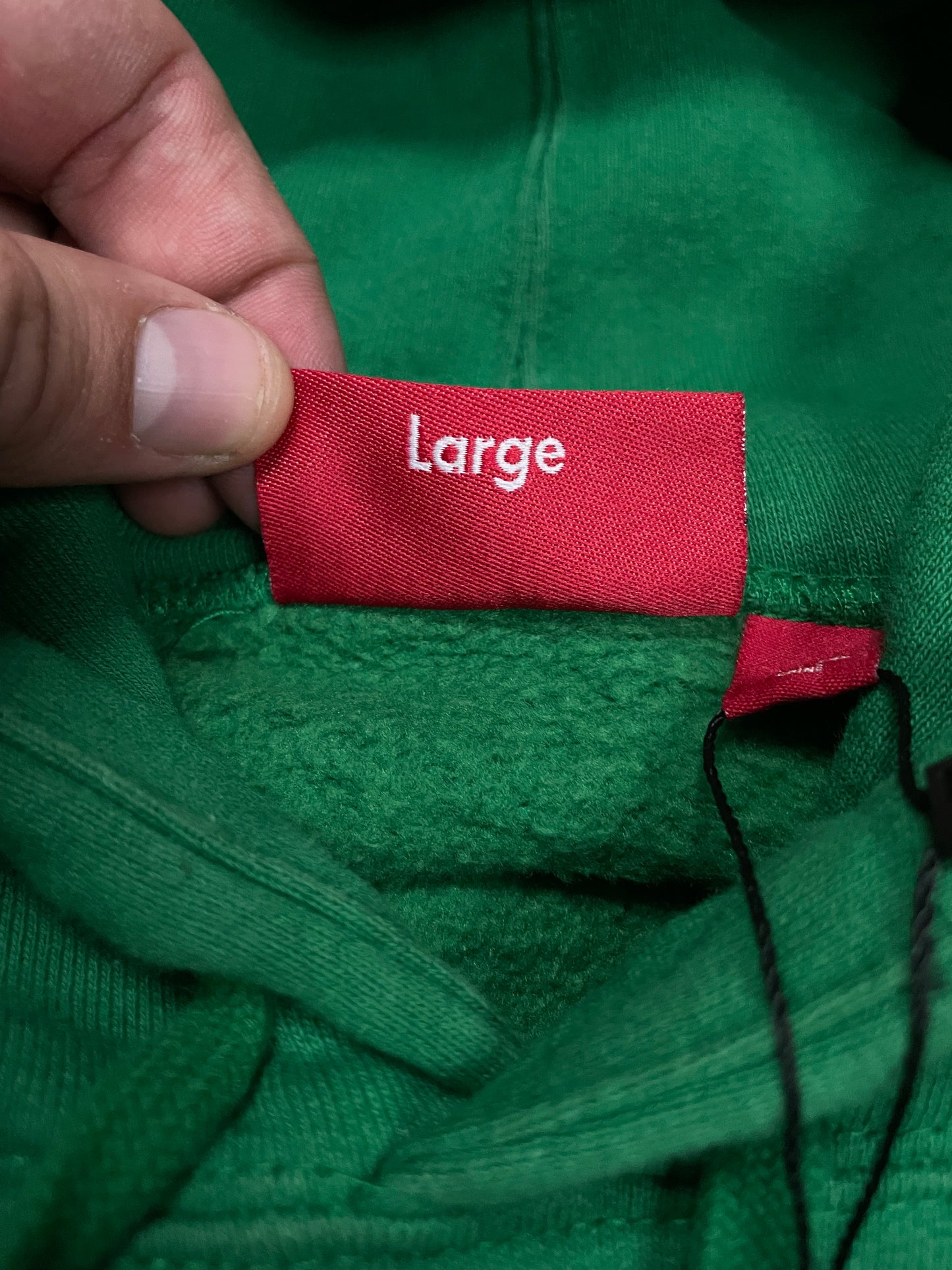 Supreme Hoodie Green Multi Color Used Large