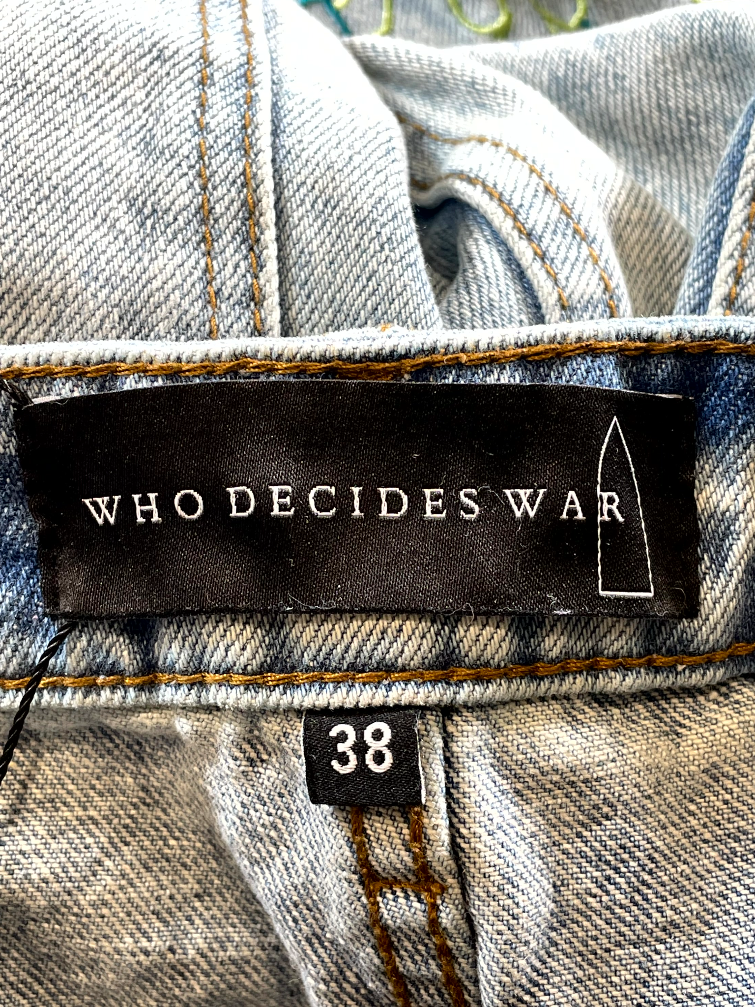 Who Decides War Cowboy Light Wash, Neon & Blue Jeans