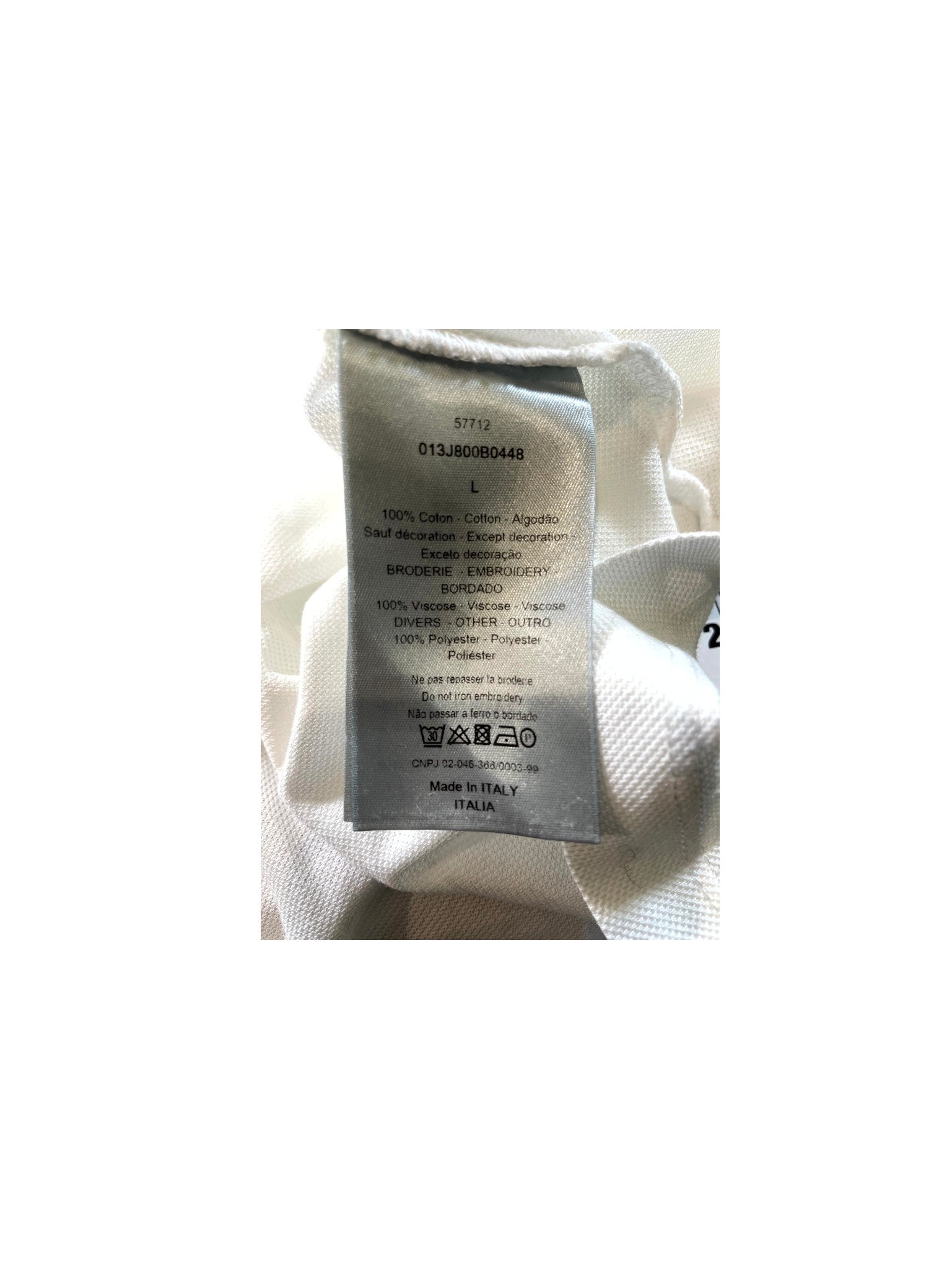 Dior Floral White Polo Shirt