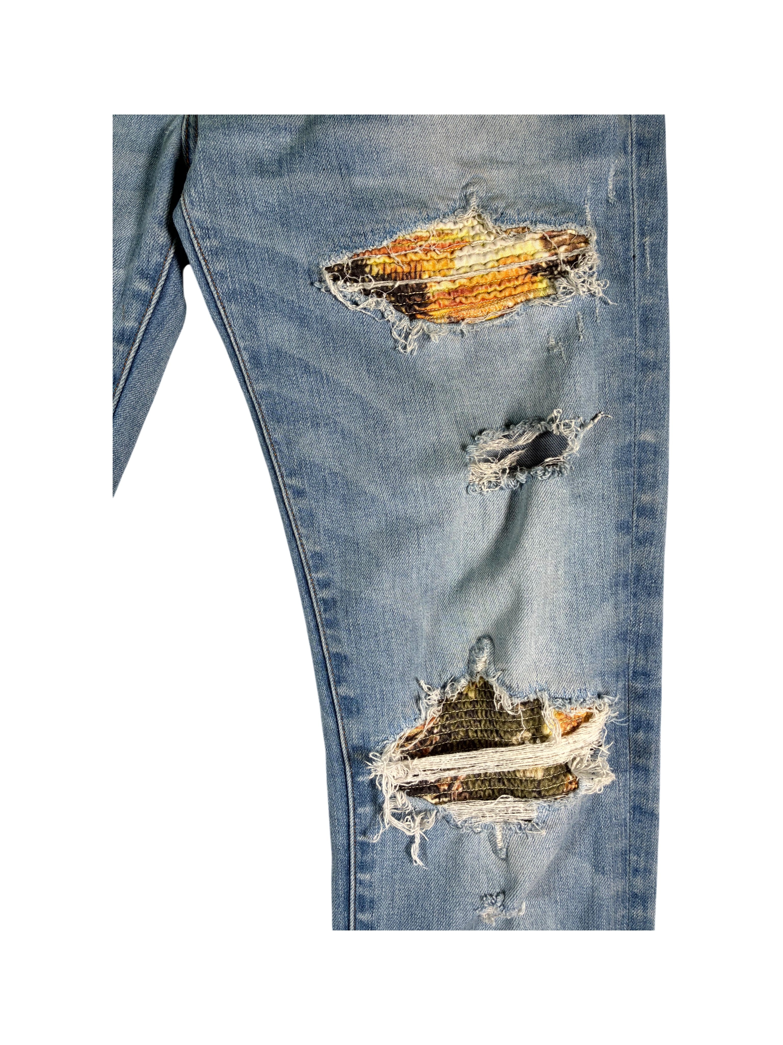 Amiri Aloha Patch MX1 Light Wash Jeans