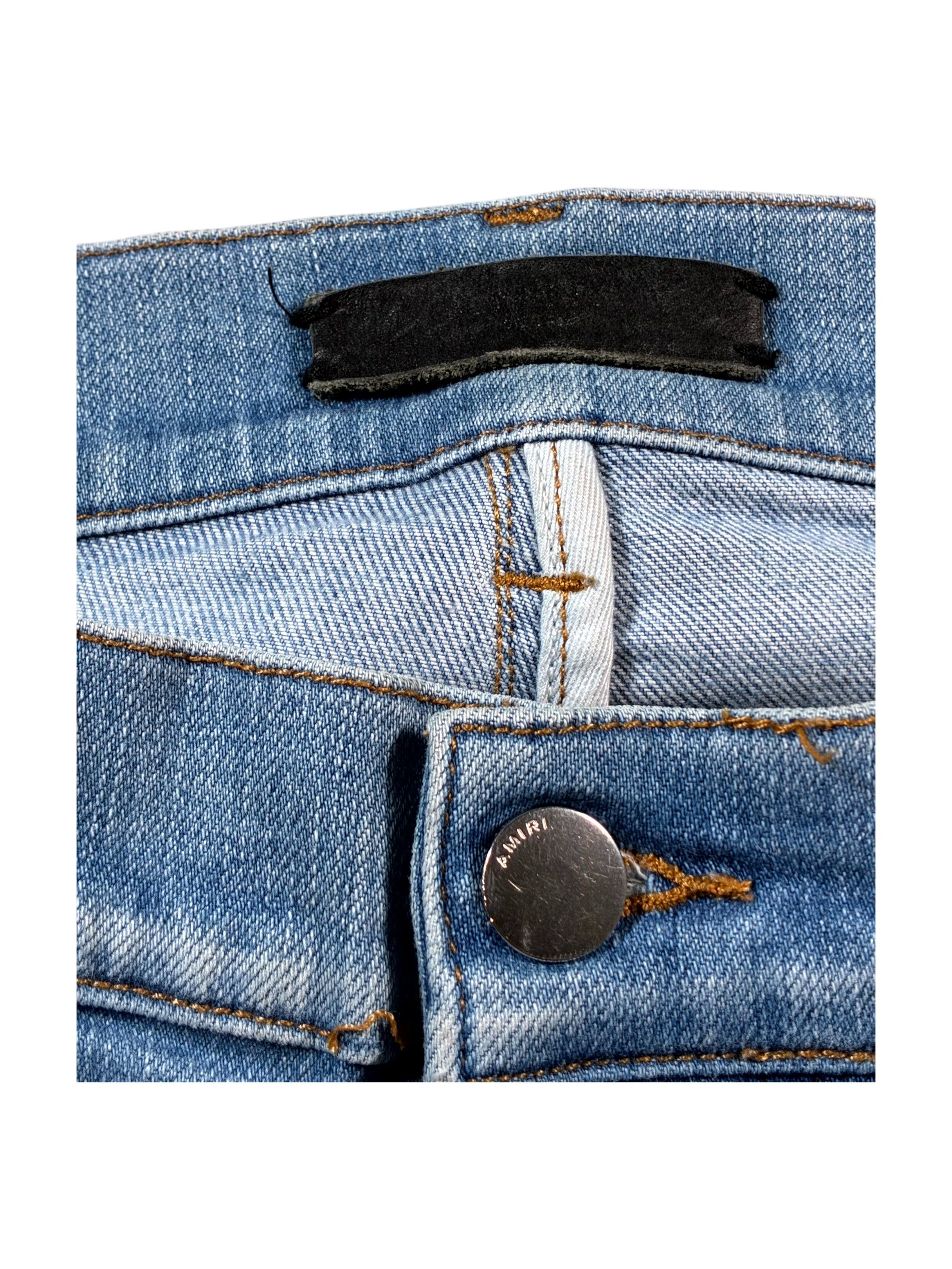 Amiri Aloha Patch MX1 Light Wash Jeans