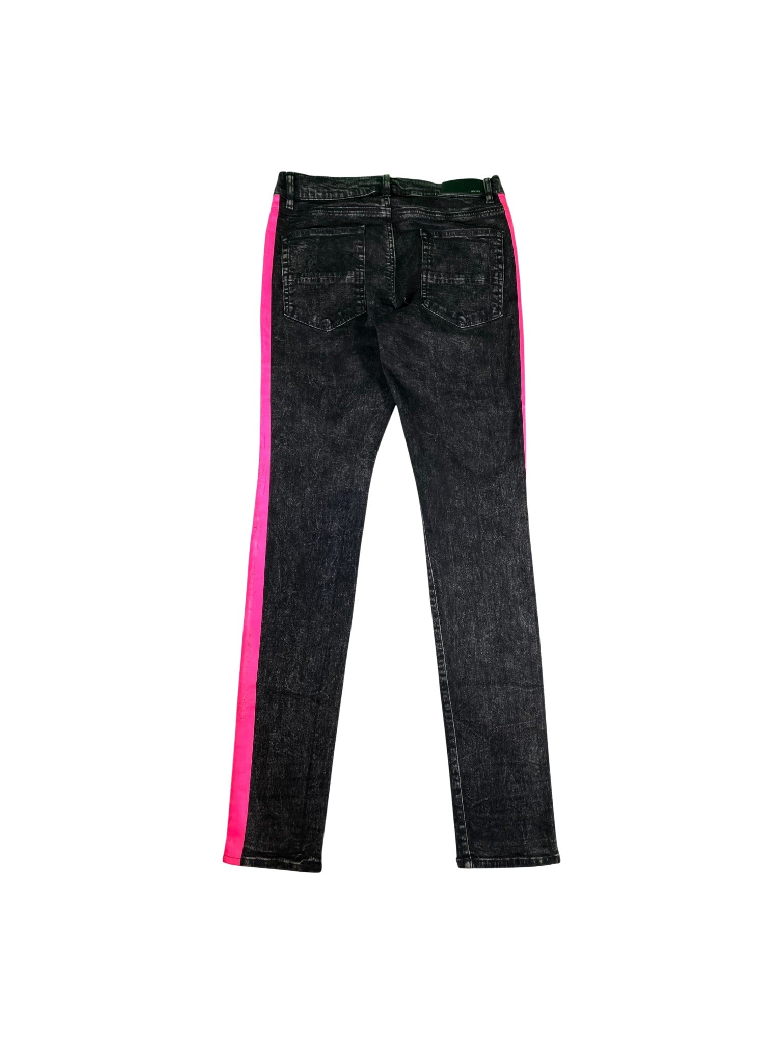 Amiri Stripe  Black Wash & Pink Jeans