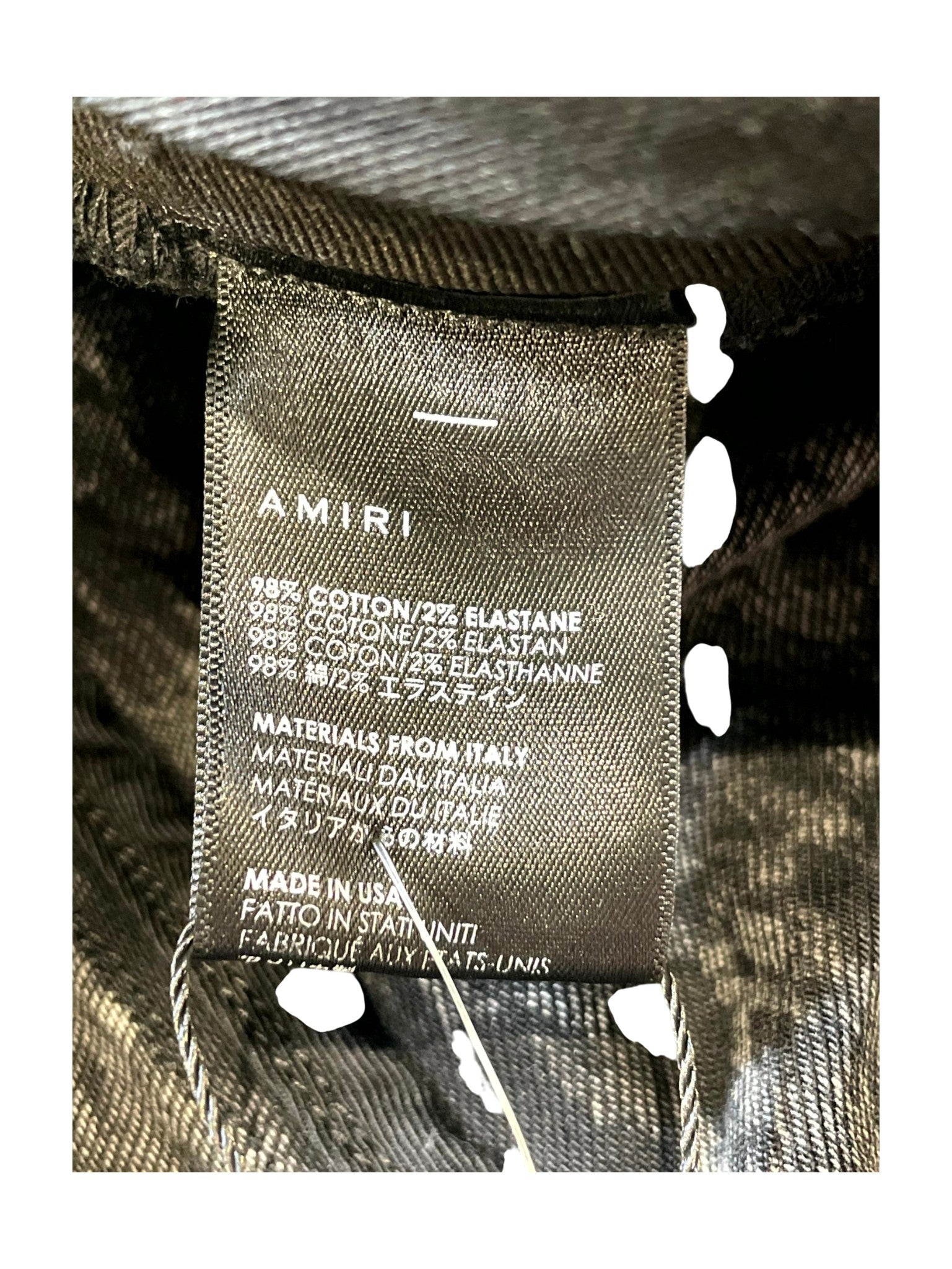 Amiri Stripe  Black Wash & Pink Jeans