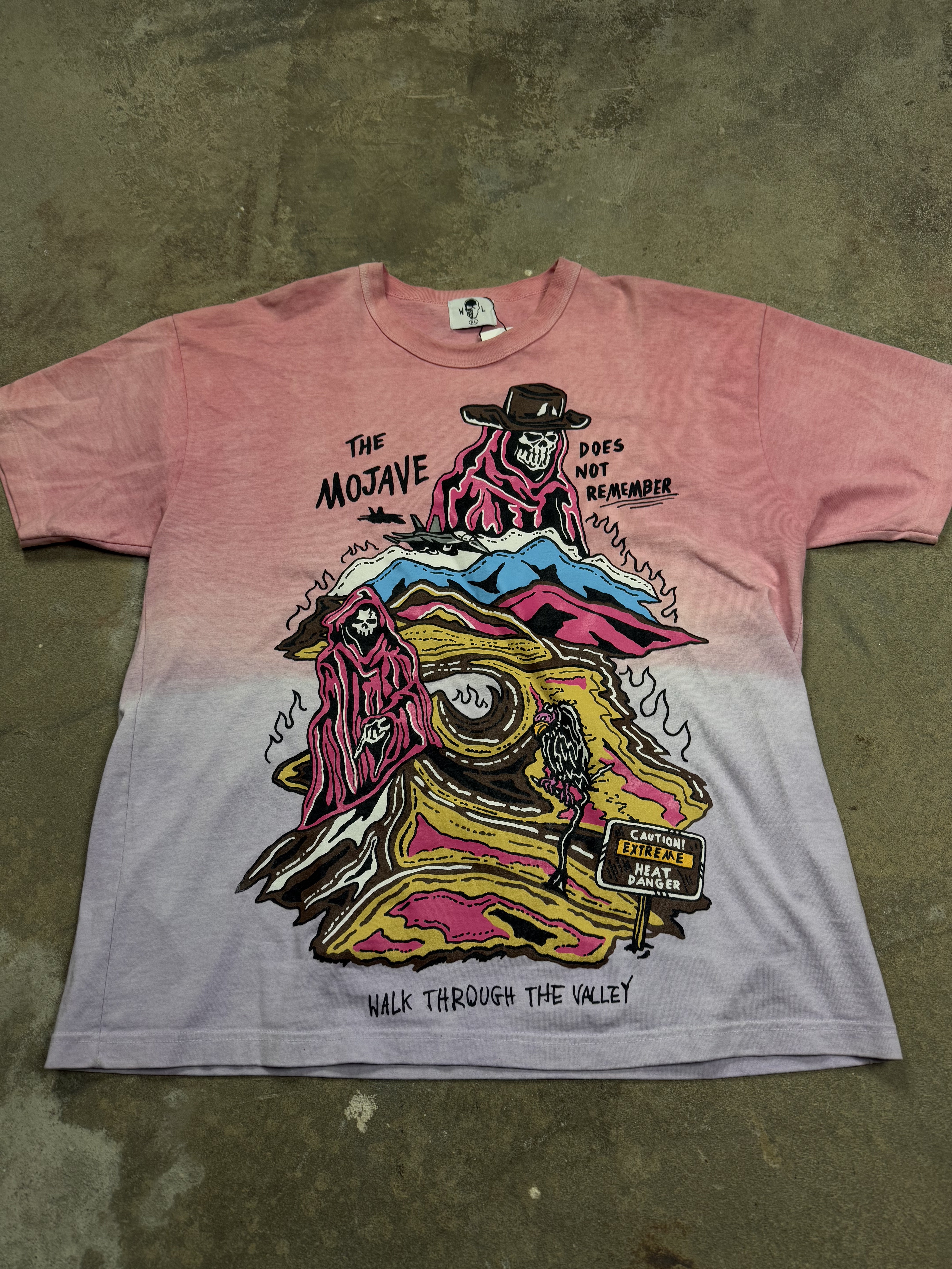 Warren Lotas Mojave Tee Blue Pink New XL