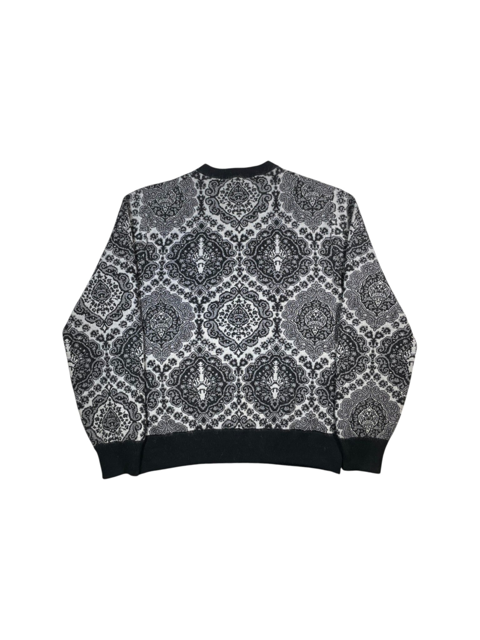 Dior Grey & Black Paisley Sweater
