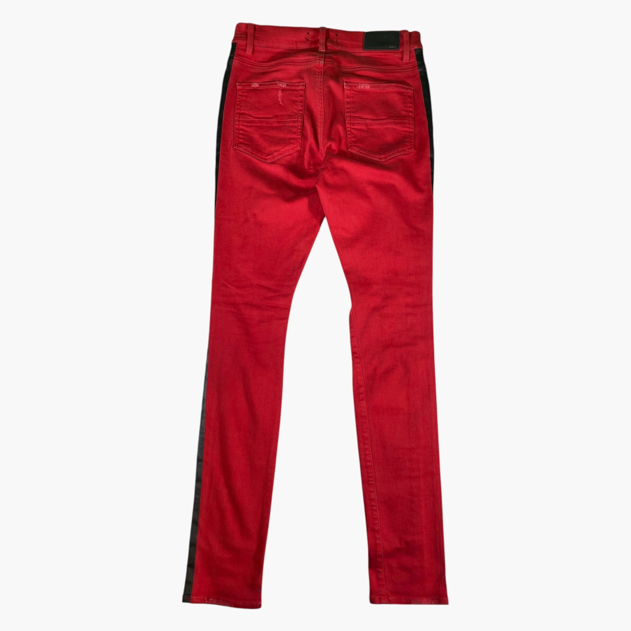 Amiri Red & Black Stripe Jeans