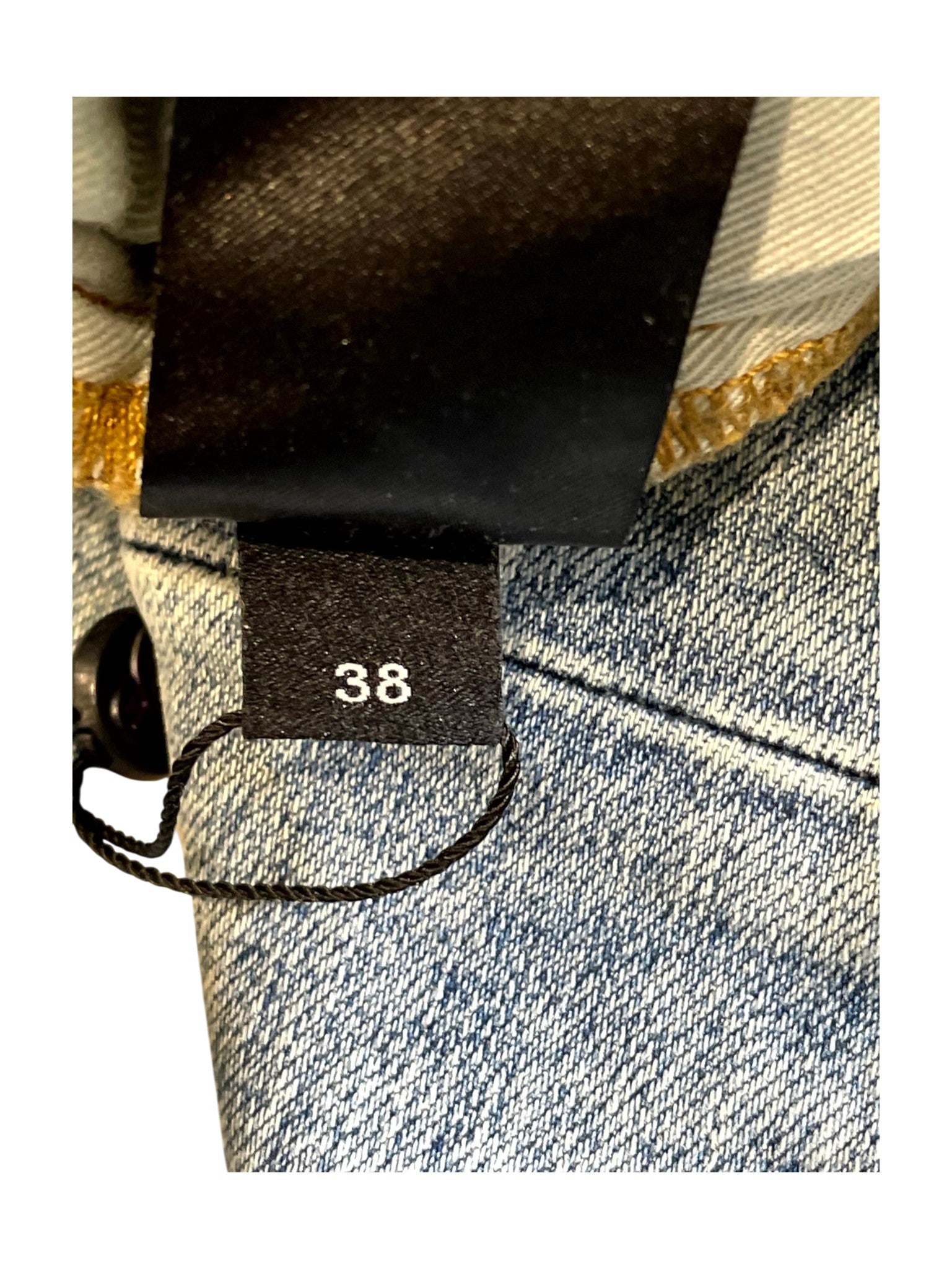 Amiri "Suede MA Logo" Light Wash Jeans