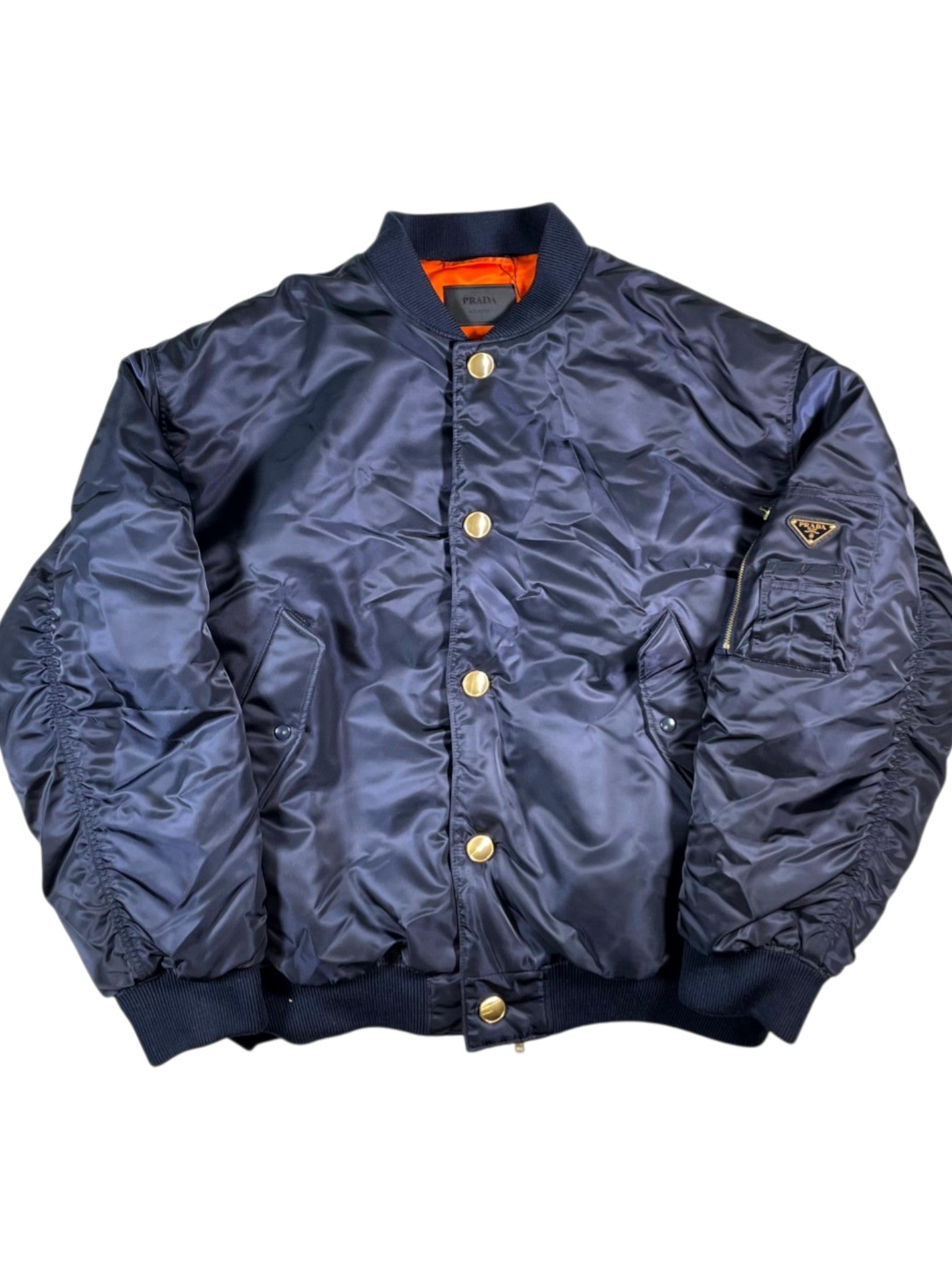 Prada Junya Watanabe Plaque Navy & Gold Bomber Jacket
