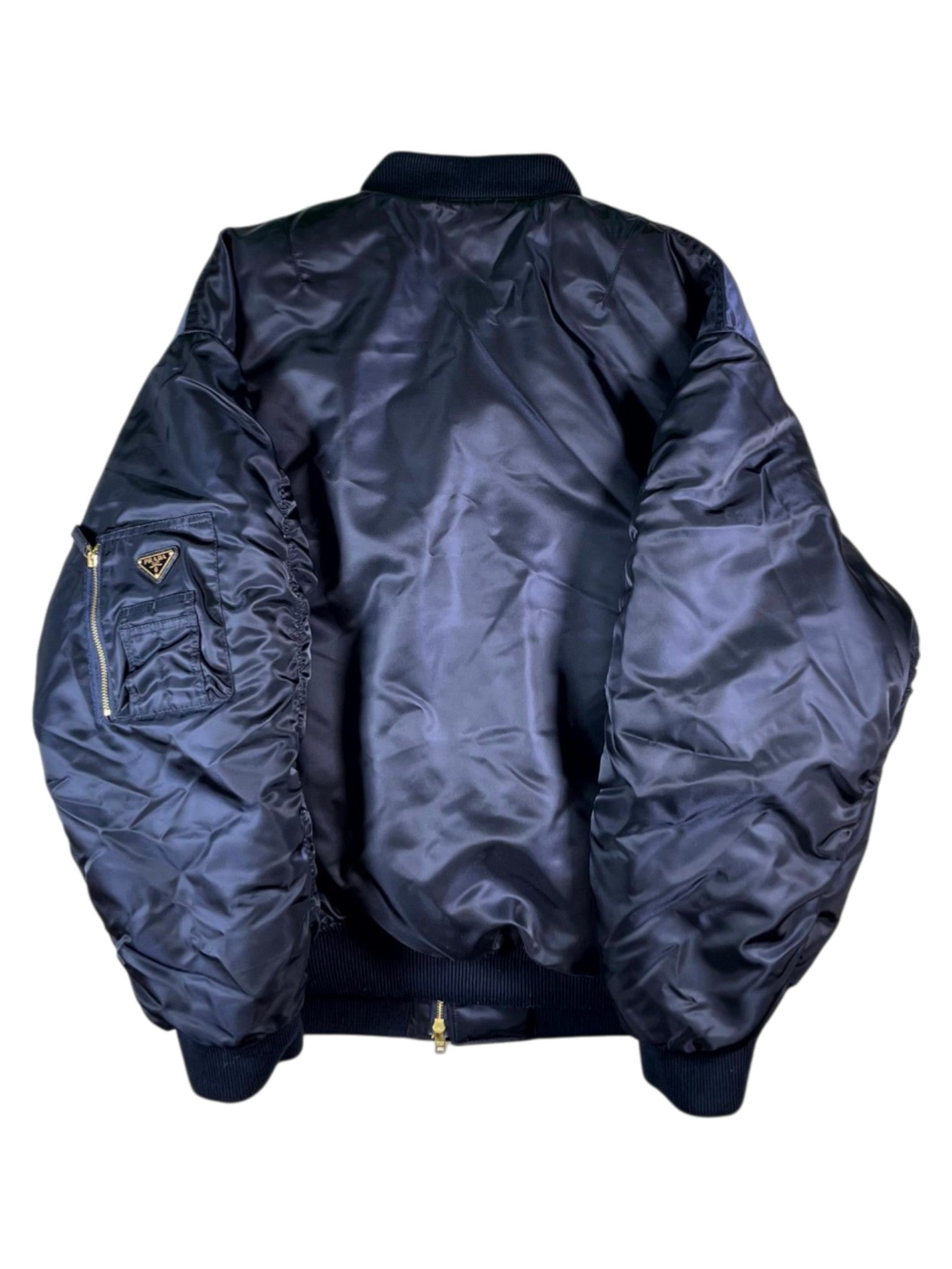 Prada Junya Watanabe Plaque Navy & Gold Bomber Jacket